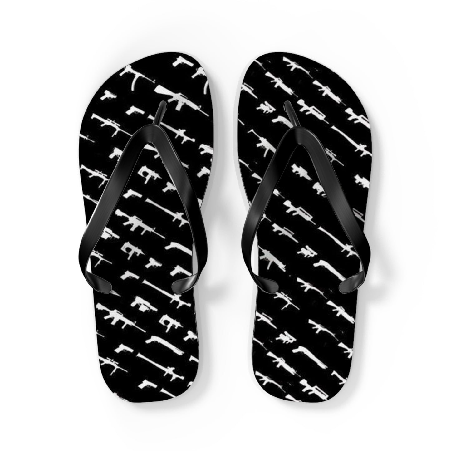 WAVES And SUN Co Sandals Gun Graphic - Flip Flops -Slides Summer Beach BRAND NEW