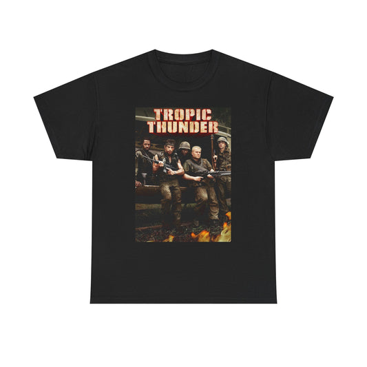 Tropic Thunder Graphic T Shirt Comedy Movie Retro Unisex Heavy Cotton Tee 2