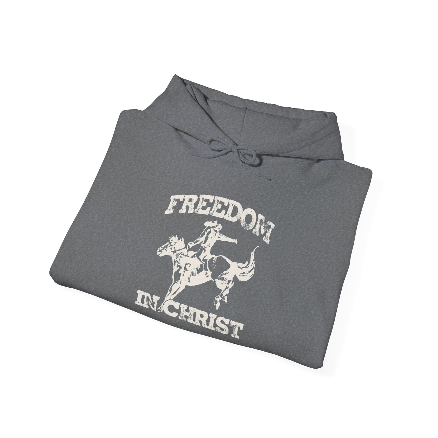 Freedom In Christ Graphic Hoodie Unisex Heavy Blend™ Hooded Sweatshirt