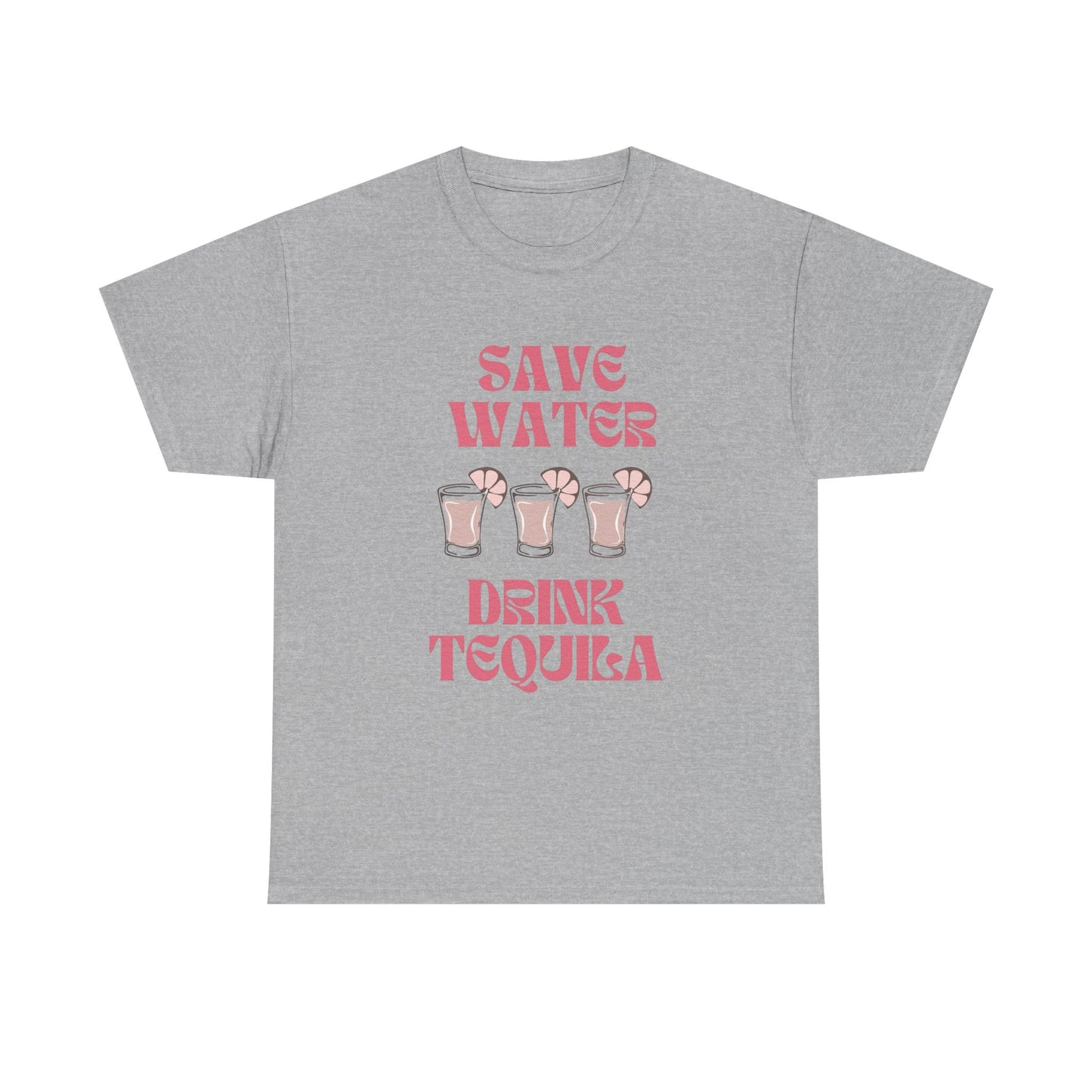 Save Water Drink Tequila Funny Graphic T Shirt NEW Adult Regular Sizing Tee