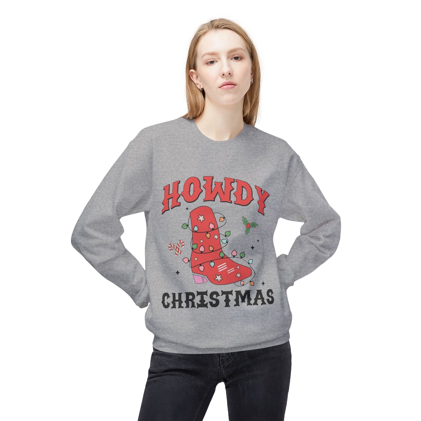 Howdy Christmas Sweater NEW Unisex Fleece Crewneck Sweatshirt