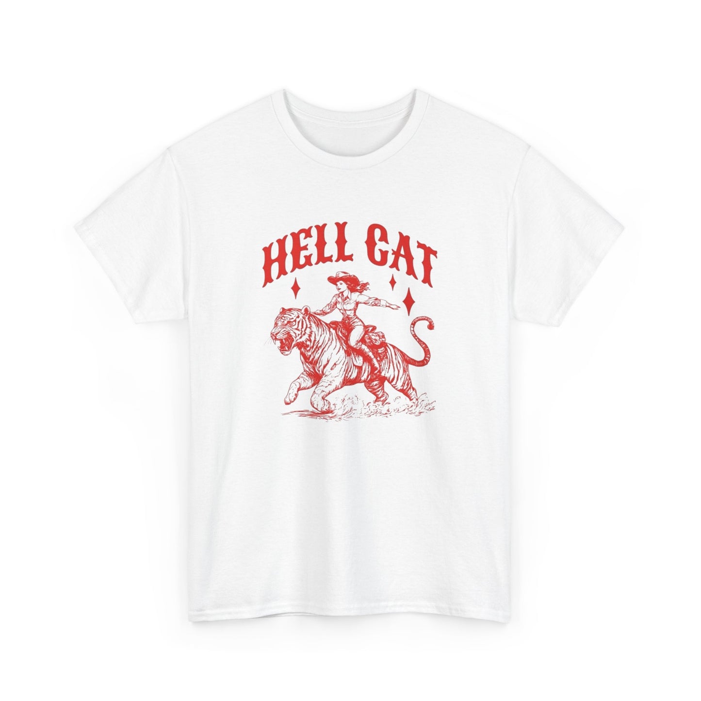Hellcat Cowgirl Vintage Graphic T-Shirt, Unisex Cotton Shirt