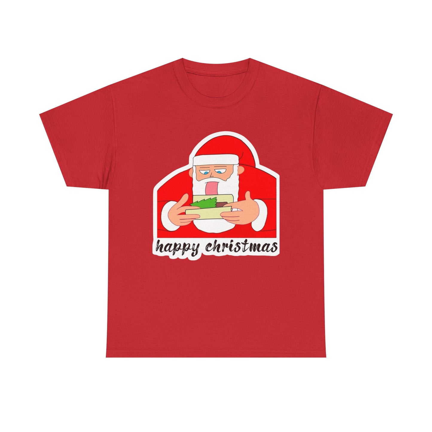 Happy Christmas Weed Funny Graphic T Shirt NEW ADULT TEE Cotton