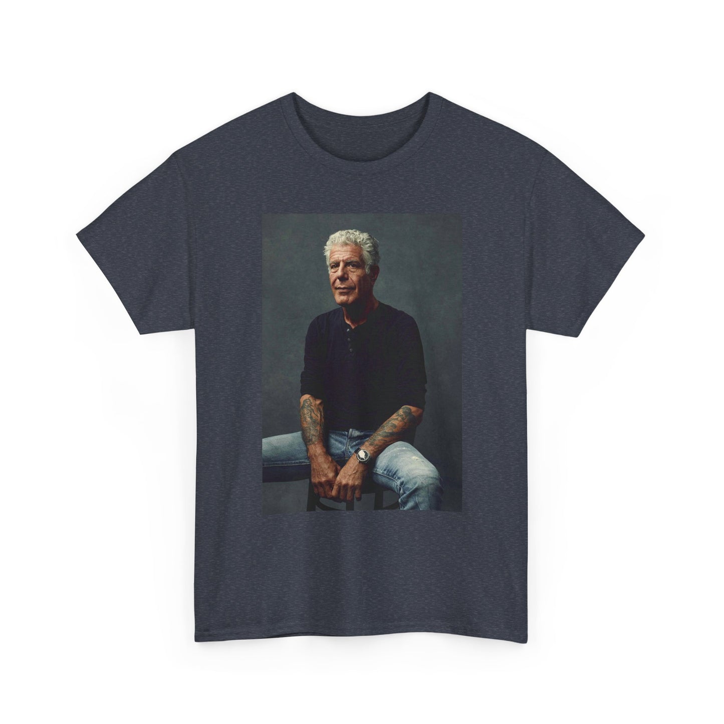 Anthony Bourdain Graphic Shirt Retro New York Chef Kitchen Unisex Heavy Cotton