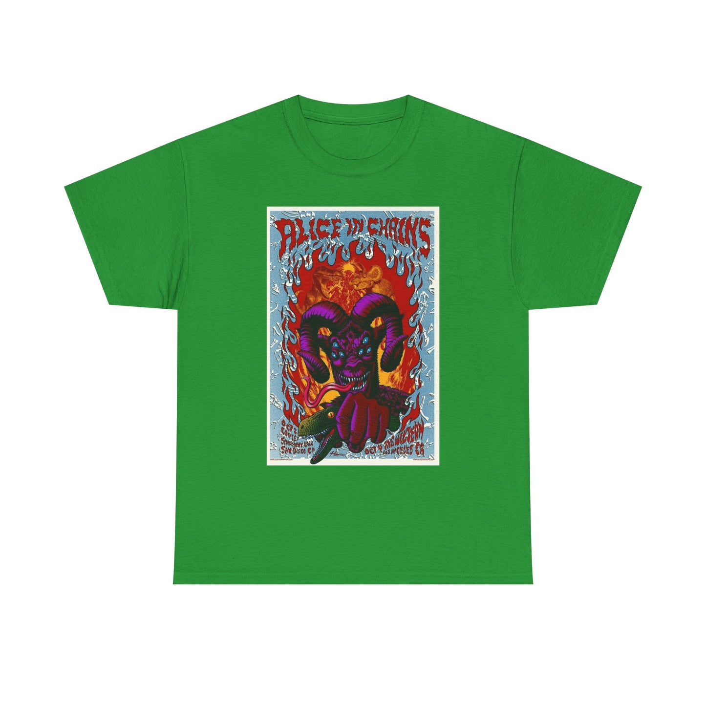 Alice In Chains Rock Band T Shirt Merch Poster Unisex Heavy Cotton Tee