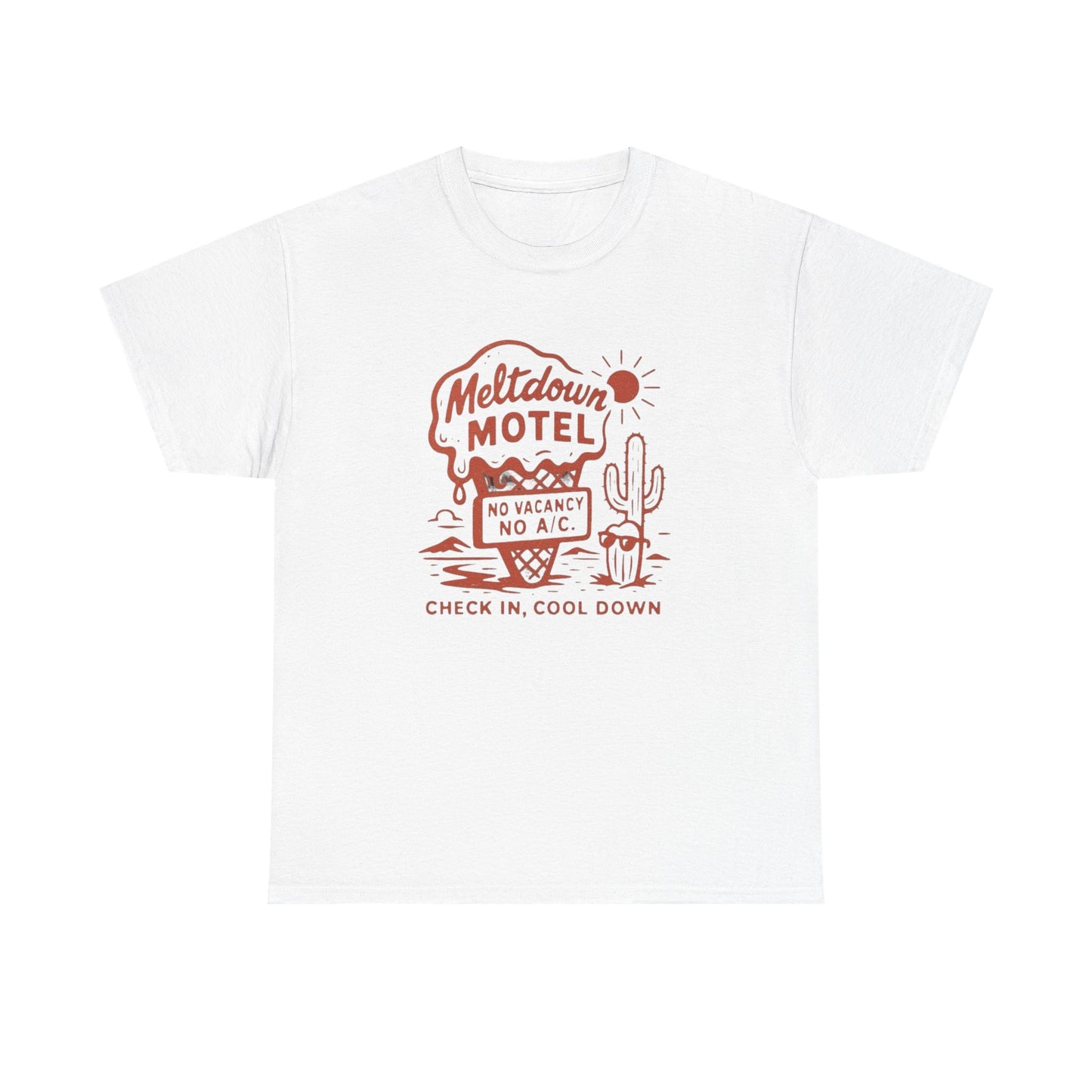 Meltdown Motel Ice cream Vintage Graphic T Shirt Unisex Heavy Cotton Tee