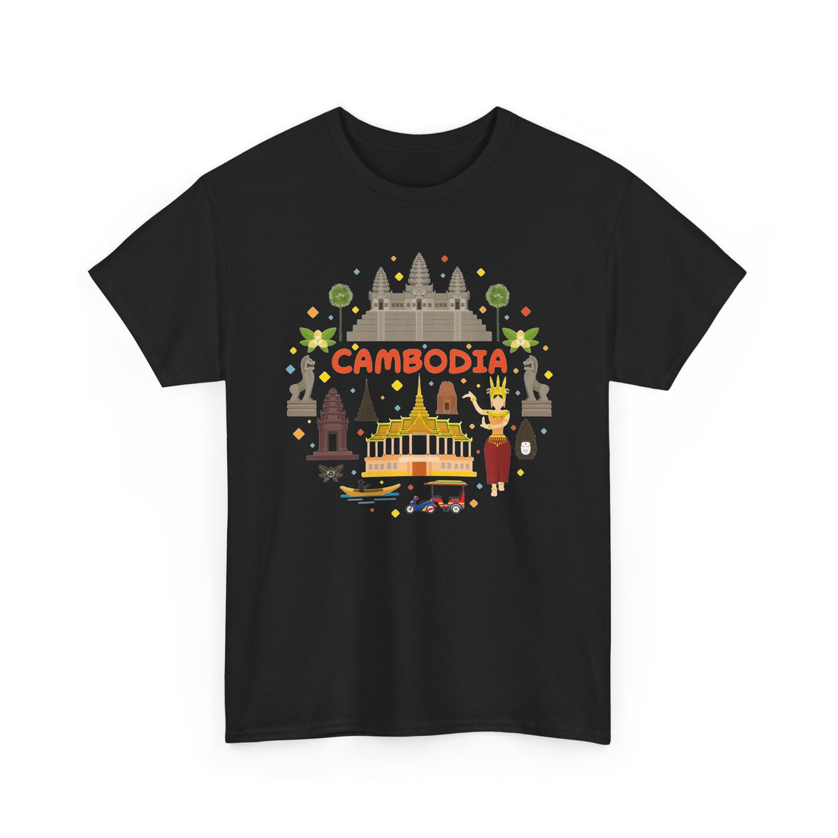 Cambodia Angkor Wat Temple Graphic T-Shirt Men's Graphic Tee