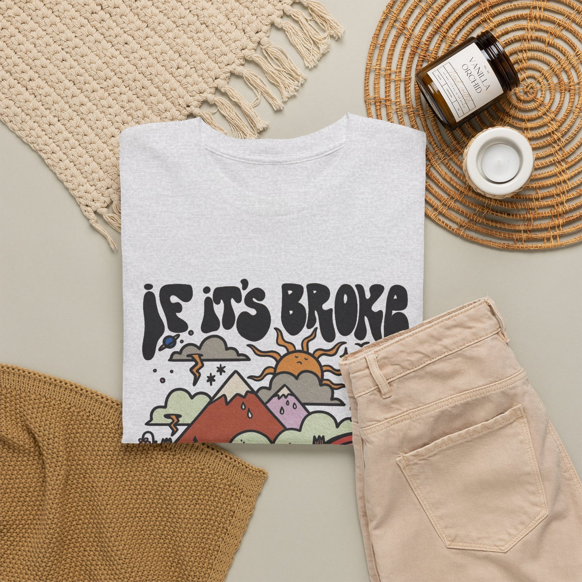 If Its Broke Go Out And Vote Graphic T Shirt Men's Heavy Cotton Tee