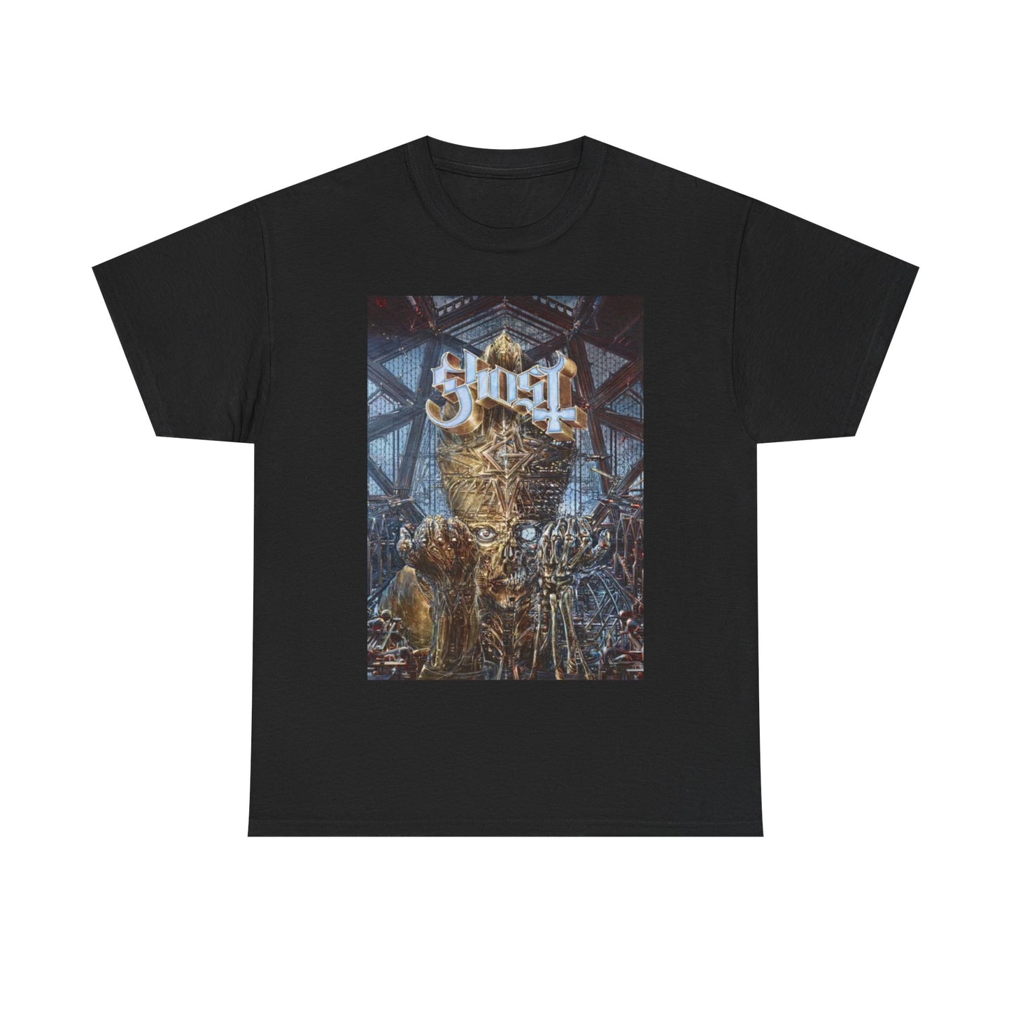 Ghost Tshirt Vintage Heres Papa Graphic rock band Unisex Heavy Cotton Tee art