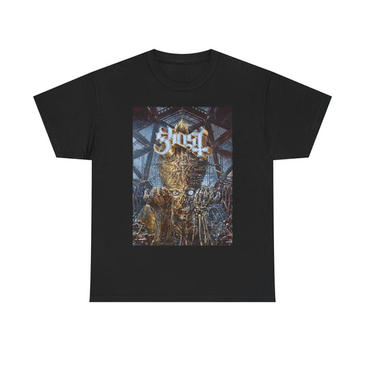 Ghost Tshirt Vintage Heres Papa Graphic rock band Unisex Heavy Cotton Tee art