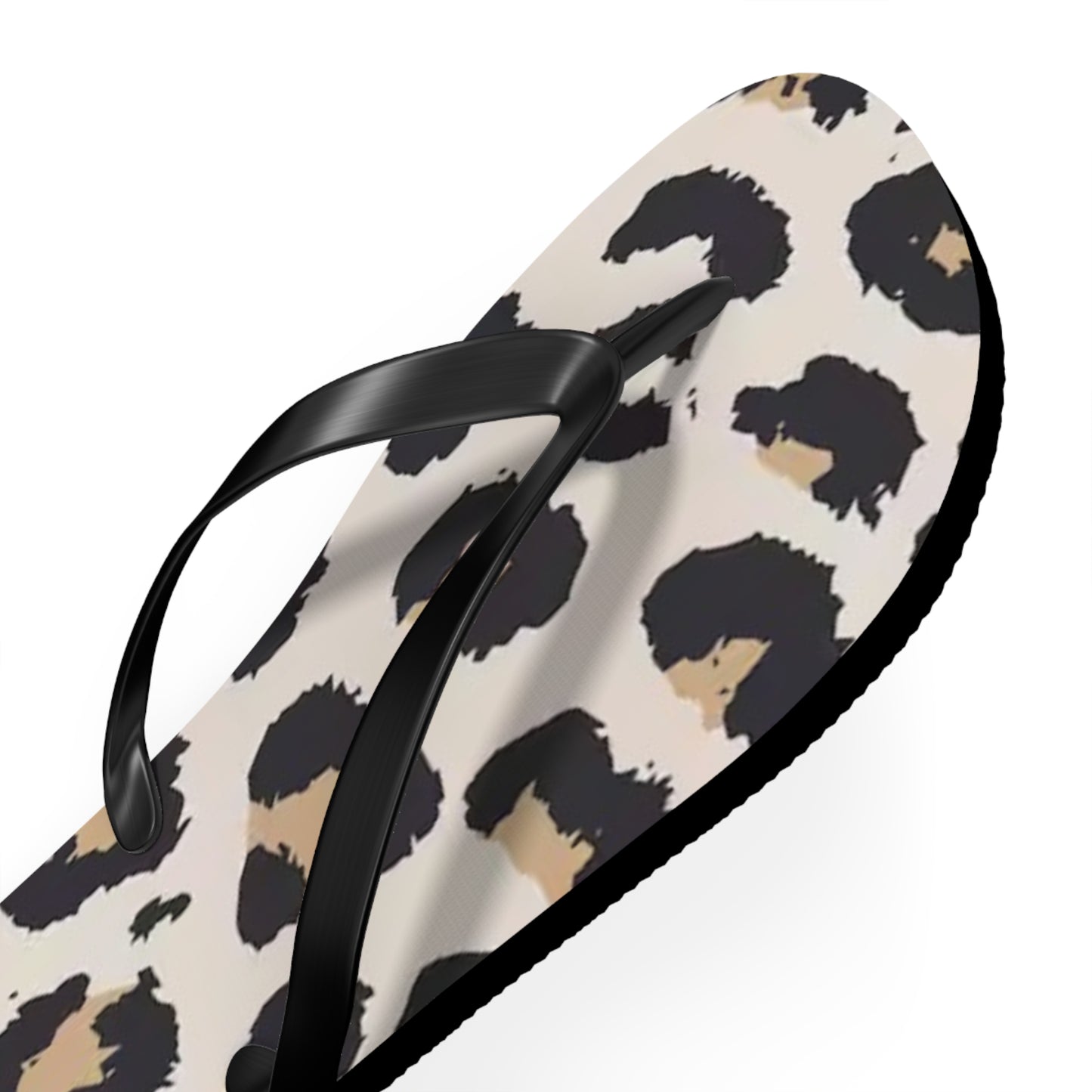Cheetah Print Tan Beach Sandals, Slides for Summer, Flip Flops, Water Resistant
