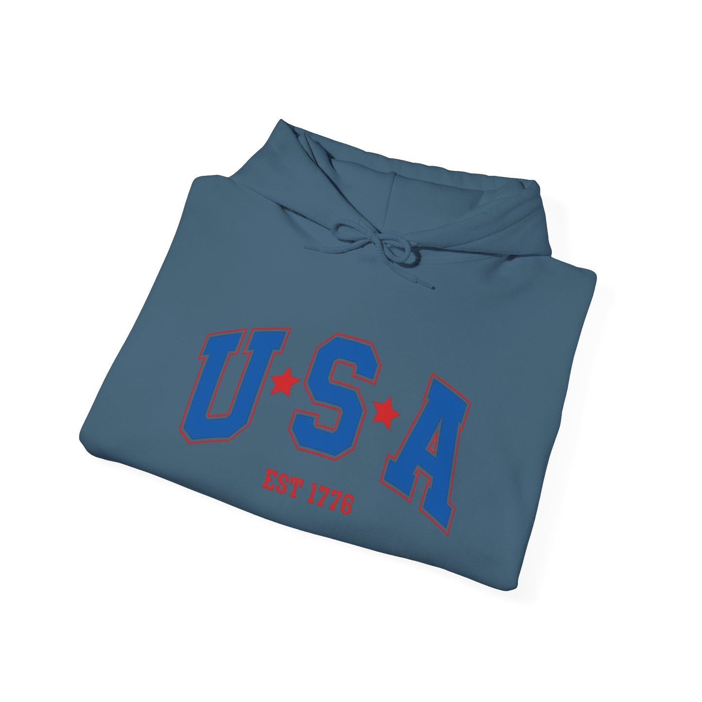 USA American Flag 1776 Graphic Hoodie Heavy Blend™ NEW Sweatshirt