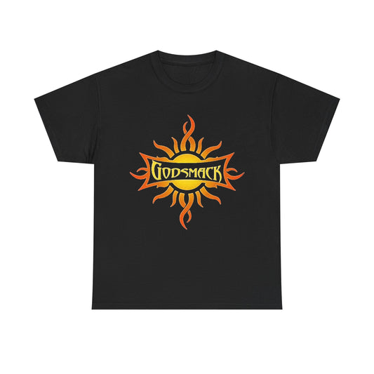 Godsmack T-shirt metal rock retro sun graphic Unisex Heavy Cotton Tee