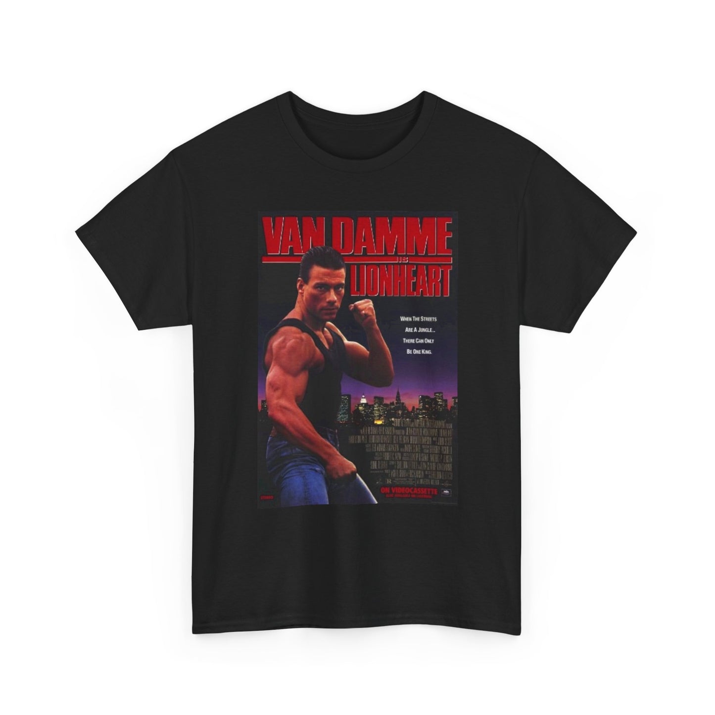 Van Damme Graphic T Shirt Lionheart Movie Poster Retro Unisex Heavy Cotton Tee