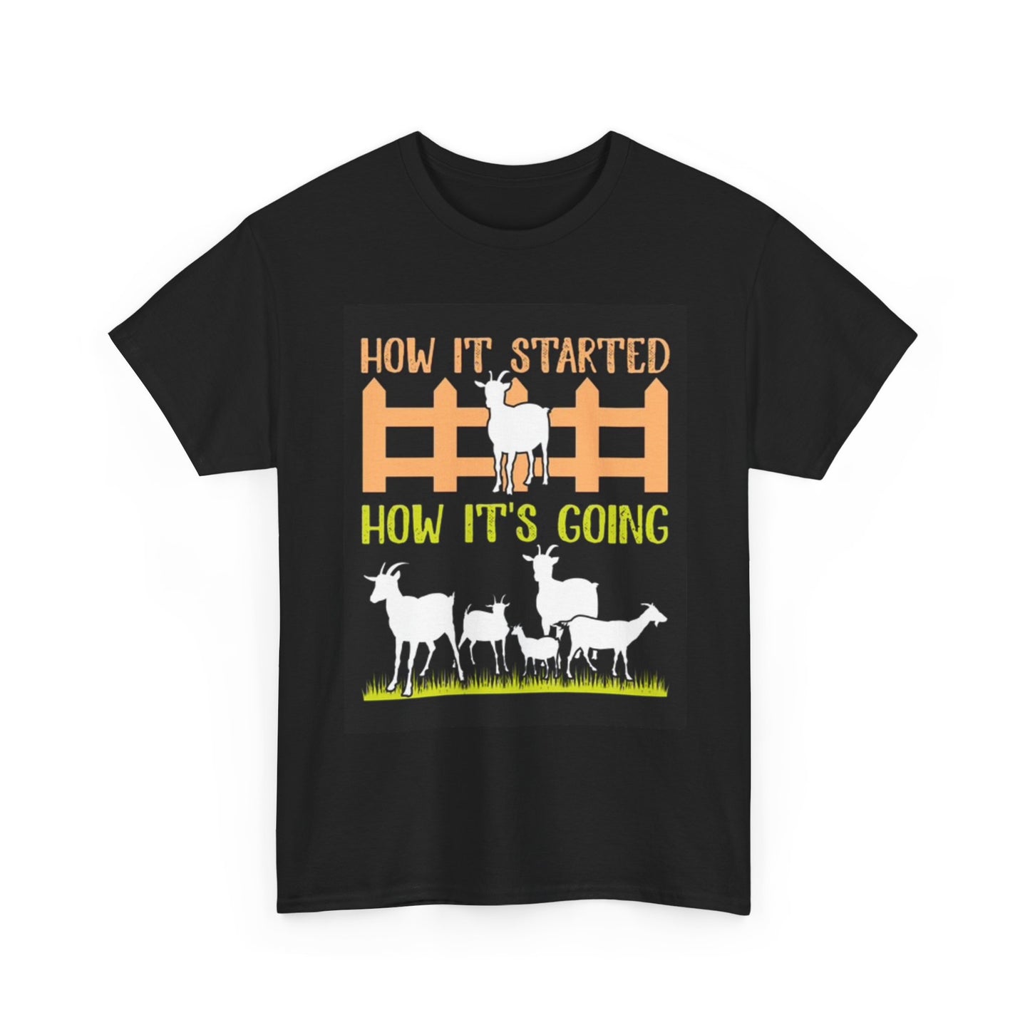 Goat Farmer Graphic T Shirt Funny Farm Animals Unisex Heavy Cotton Tee
