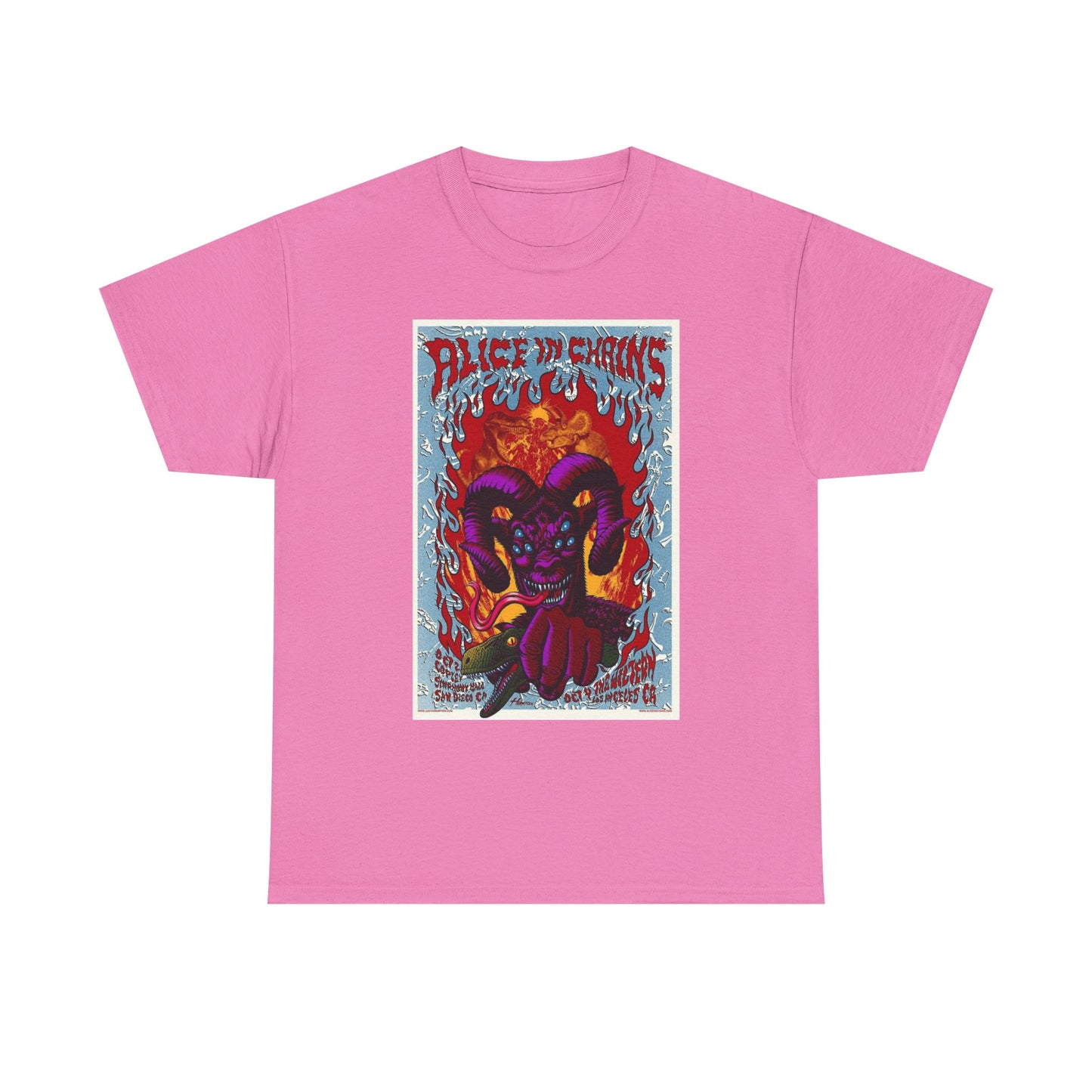 Alice In Chains Rock Band T Shirt Merch Poster Unisex Heavy Cotton Tee