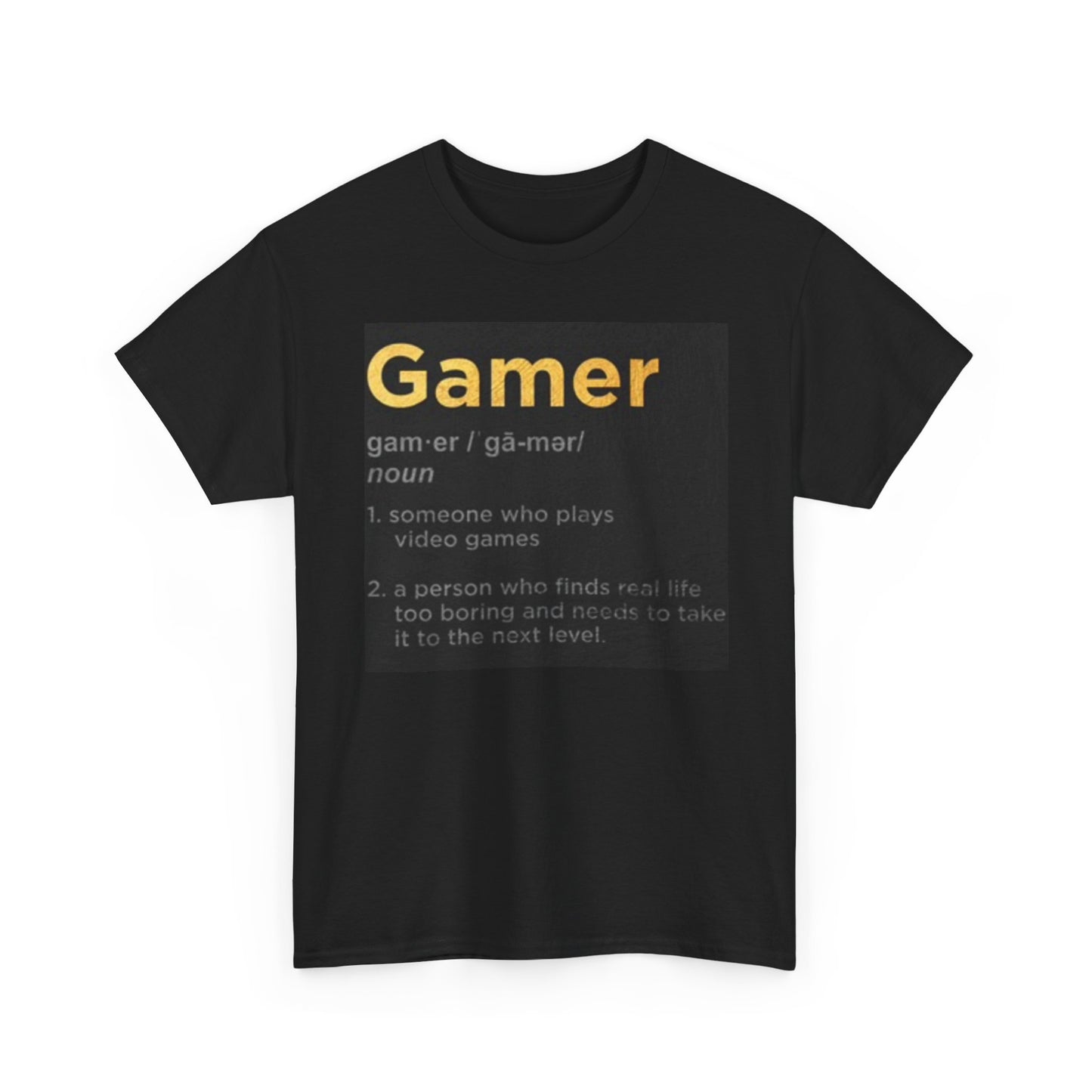 Gamer Definition Graphic T Shirt Video Games Retro Unisex Heavy Cotton Tee