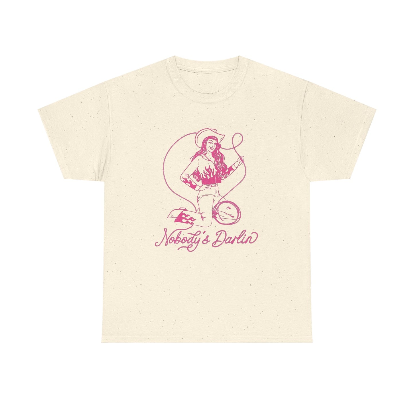 Nobody's Darling Cowgirl Vintage Graphic T-Shirt, Unisex Cotton Shirt