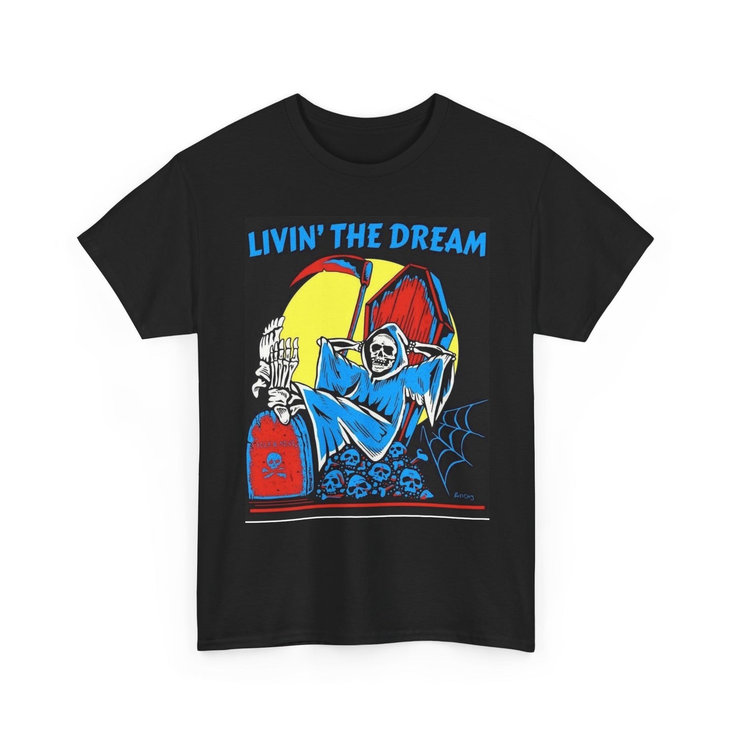Living The Dream Graphic T Shirt Unisex Heavy Cotton Tee