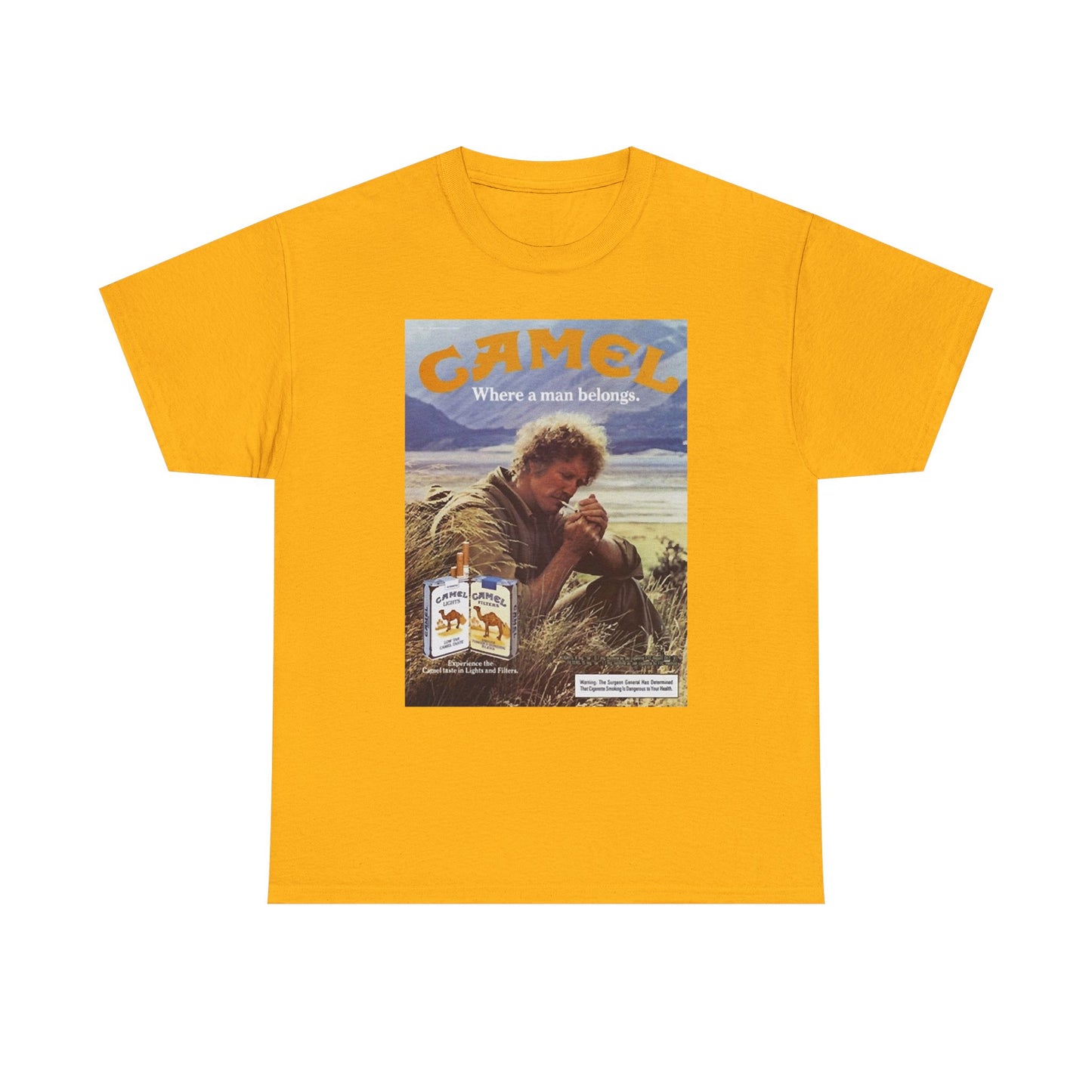 Joe Camel Cigarettes T-shirt Vintage Poster Retro Unisex Heavy Cotton Tee 1