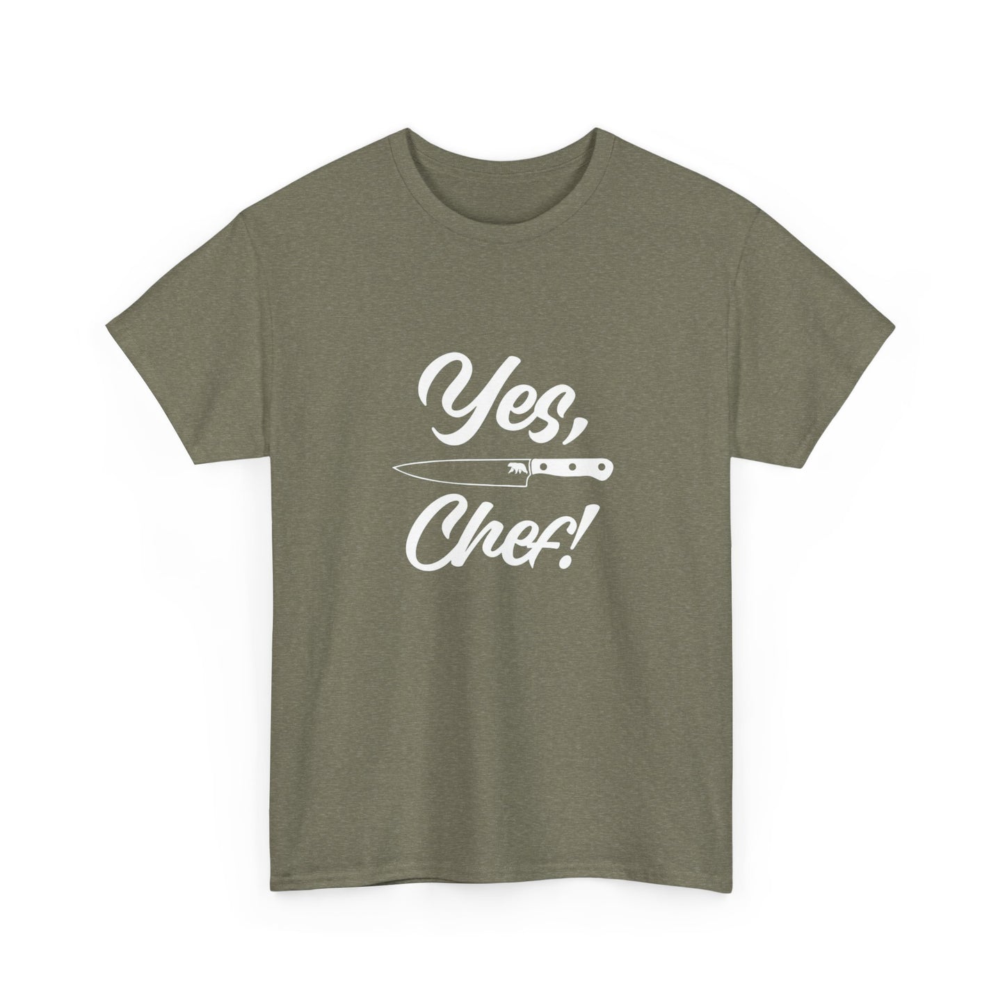 Yes Chef Kitchen Knifes Graphic T-Shirt Cotton Tee New Gift Vintage
