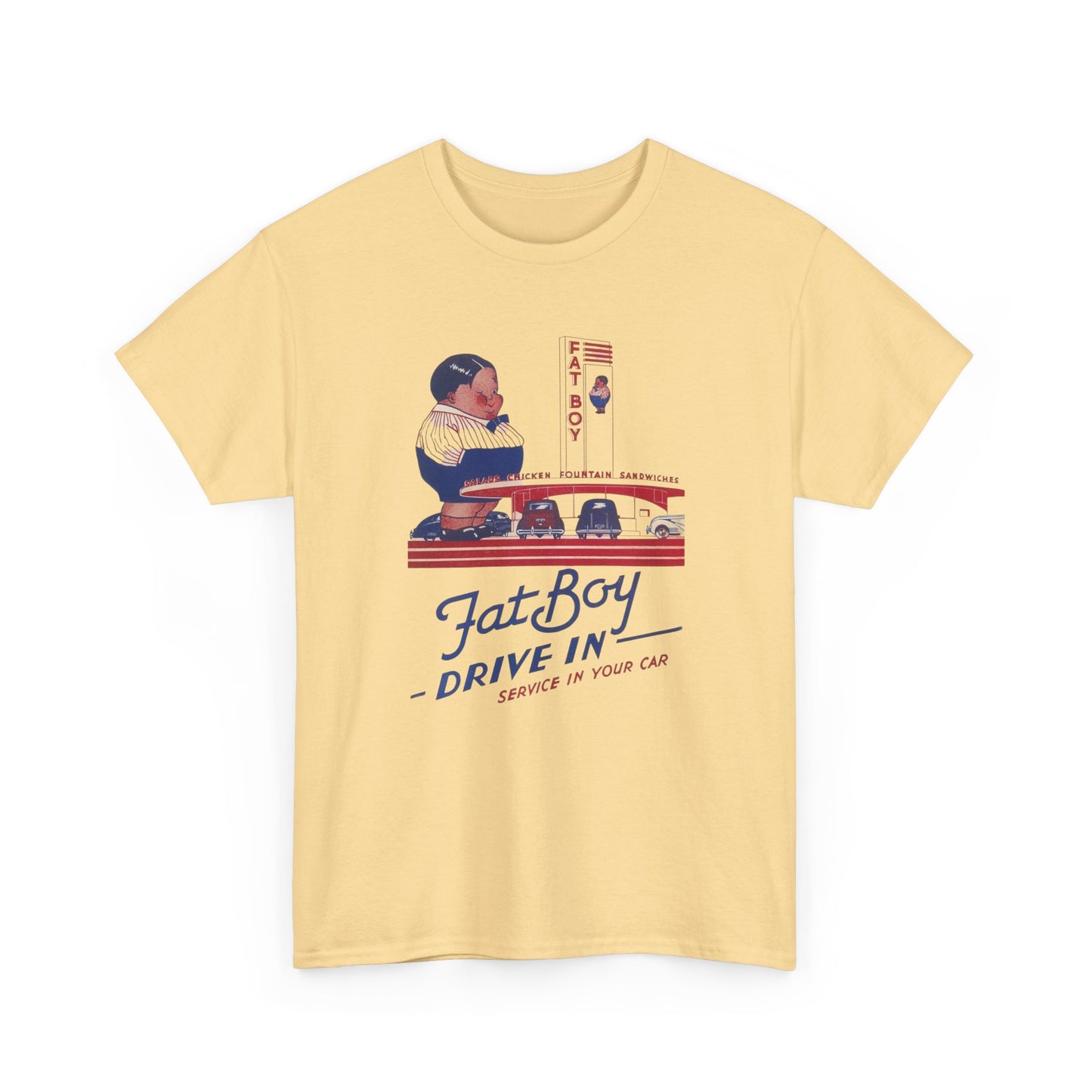 Fatboy Burger Vintage Graphic T Shirt NEW ADULT