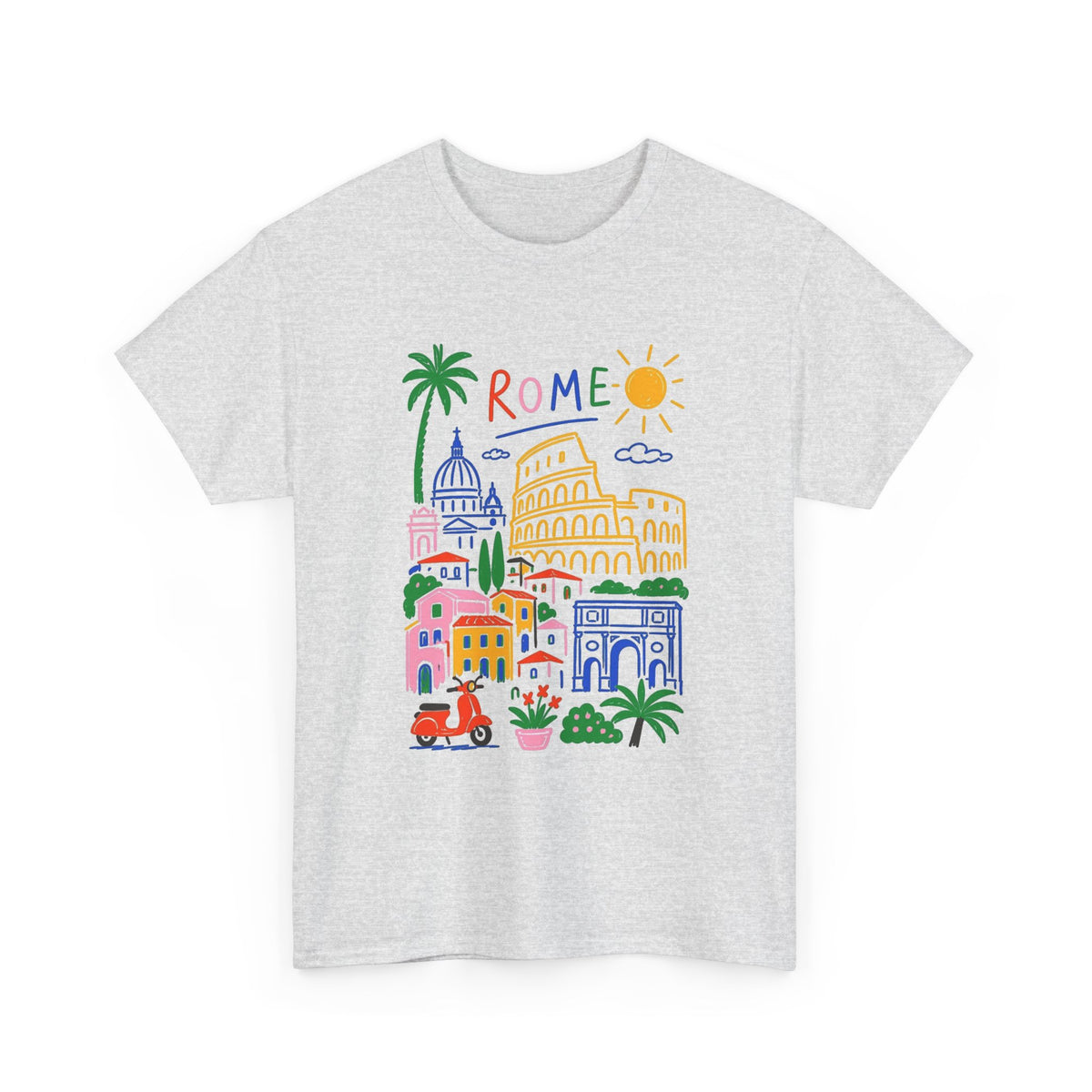 Rome Italy Travel Illustration T-Shirt Men's Graphic Tee