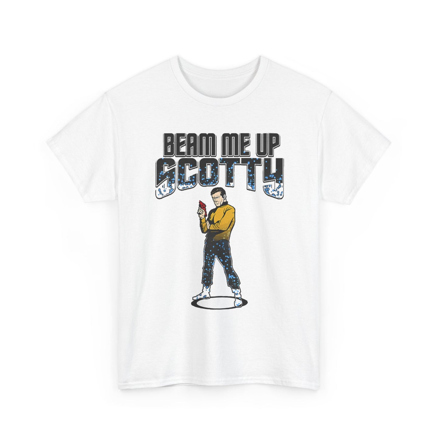 Beam Me Up Scotty Shirt Vintage Retro Graphic Sci Fi Aliens Unisex Heavy Cotton