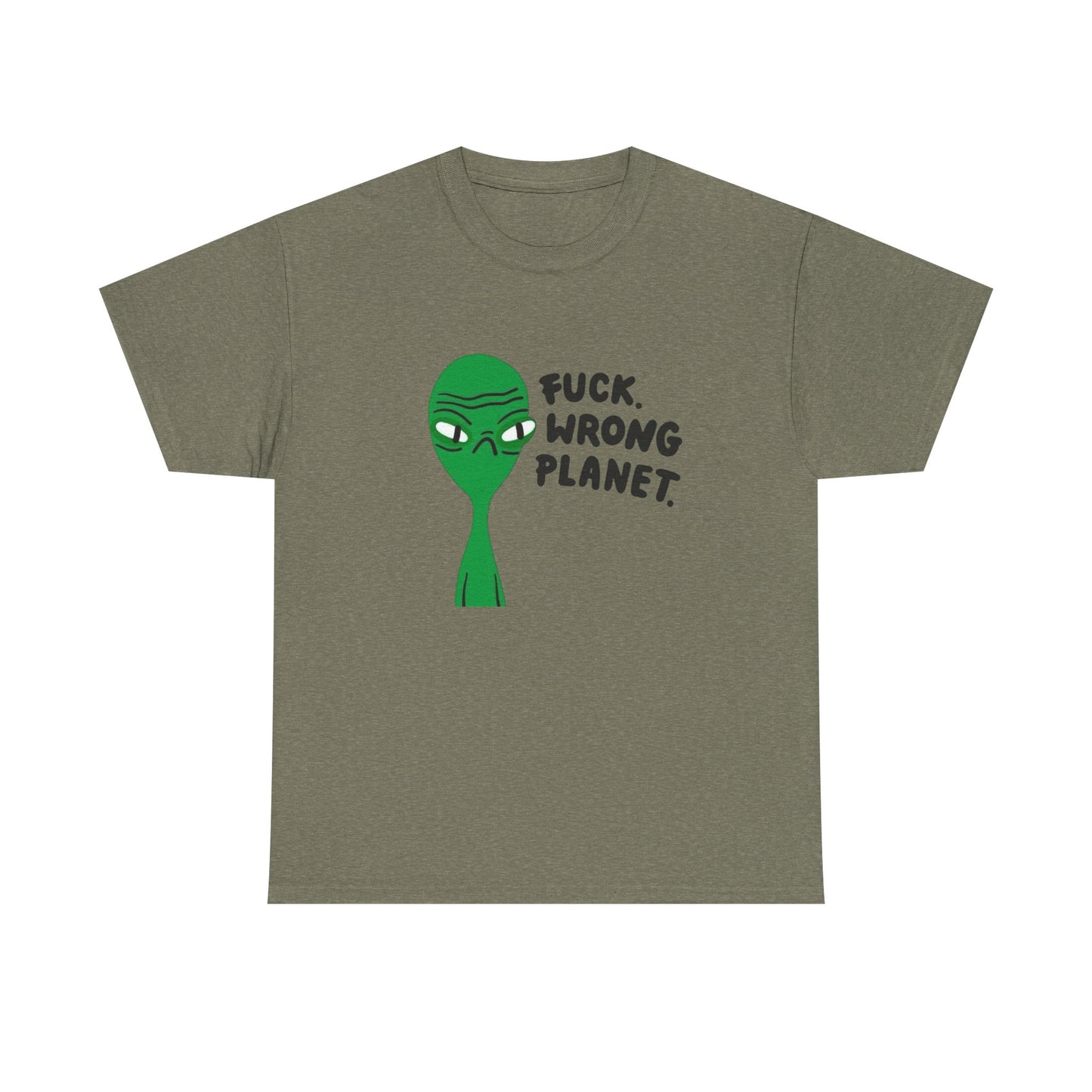 Alien Wrong Planet Funny Jokes Graphic T-Shirt Cotton Tee New Gift Vintage