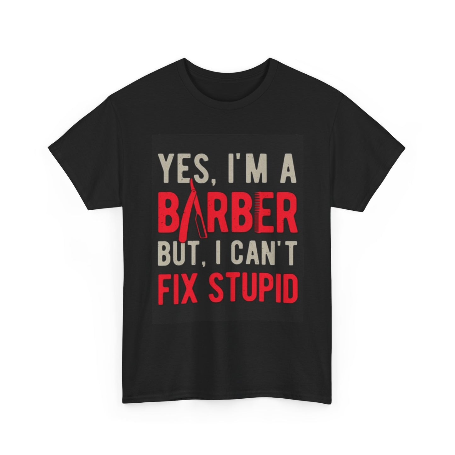 Yes Im A Barber Graphic T Shirt Funny Gift Unisex Heavy Cotton Tee