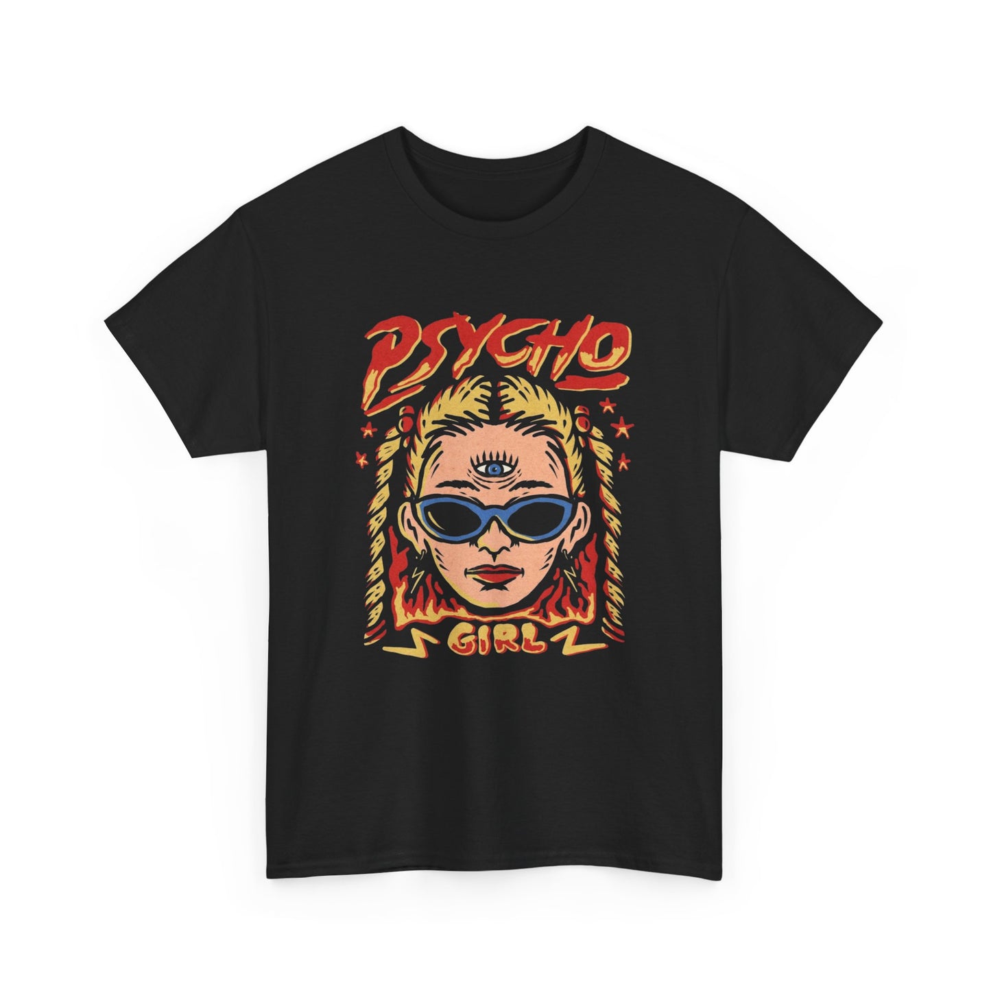 Psycho Girl Graphic T Shirt NEW Unisex Heavy Cotton Tee