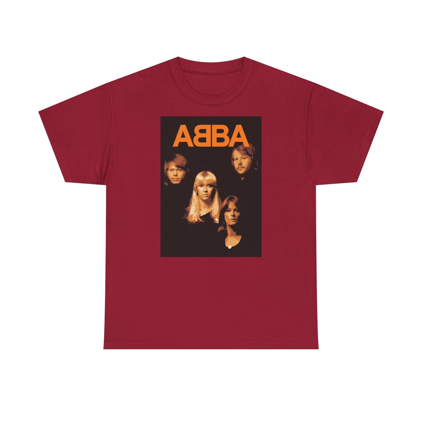 Abba T-shirt vintage retro neon lights classic music Unisex Heavy Cotton Tee