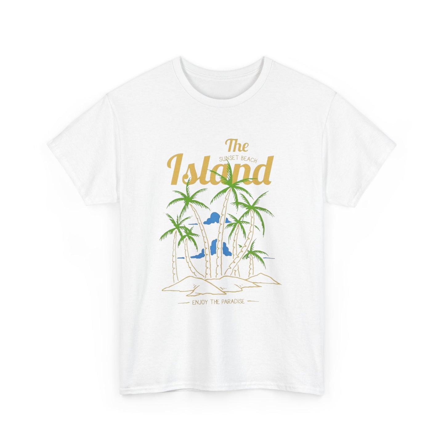Sunset Beach Graphic T Shirt NEW Unisex Heavy Cotton Tee