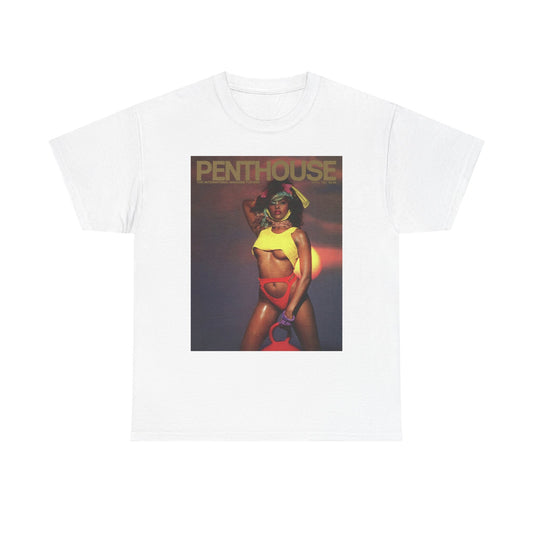 Penthouse Magazine Graphic T Shirt Vintage Heavy Cotton Tee Retro 90s Model