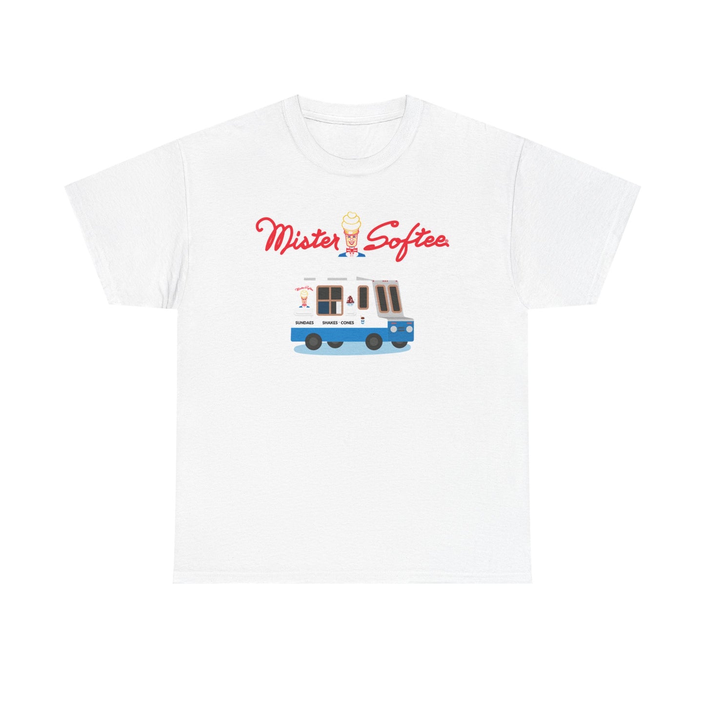 Mister Softee Truck Graphic T Shirt Vintage Funny Unisex Heavy Cotton Tee
