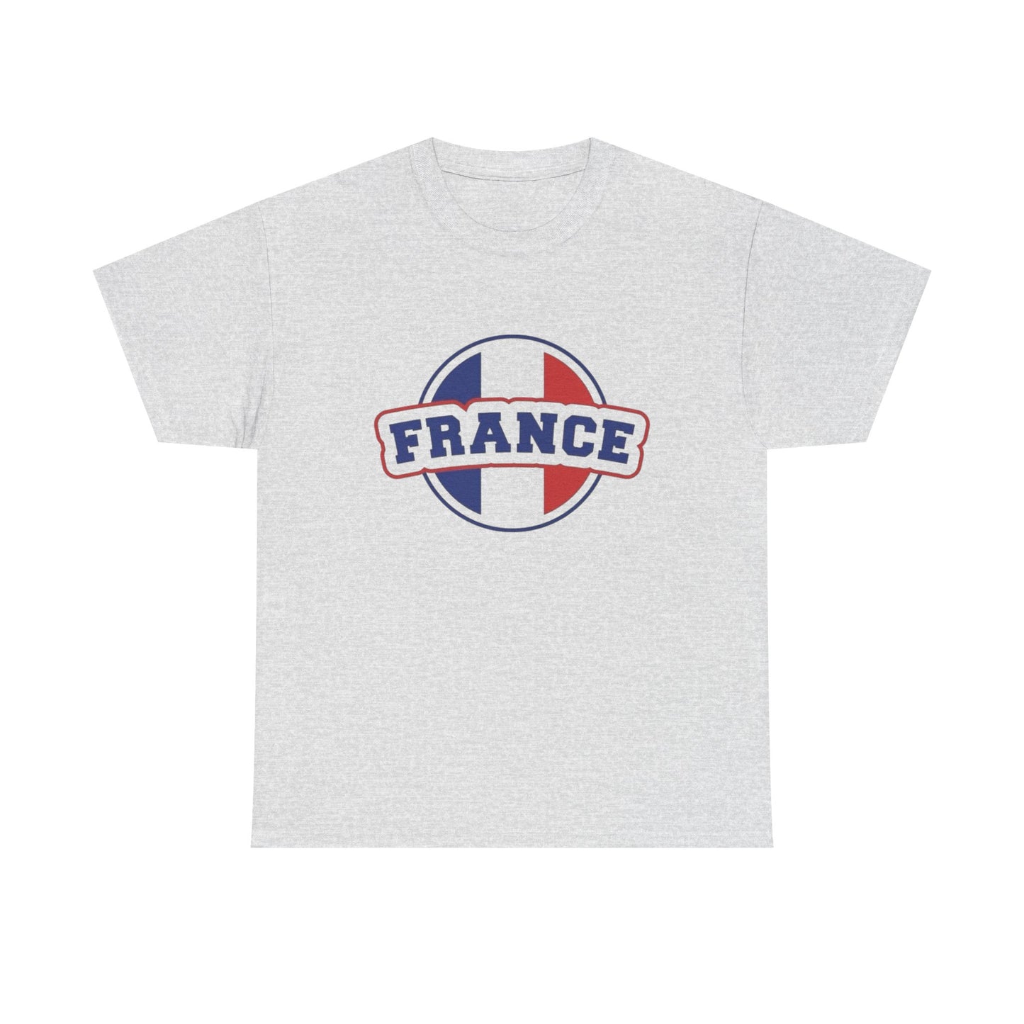 France Logo Flag Graphic T Shirt NEW GIFT Unisex Heavy Cotton Tee
