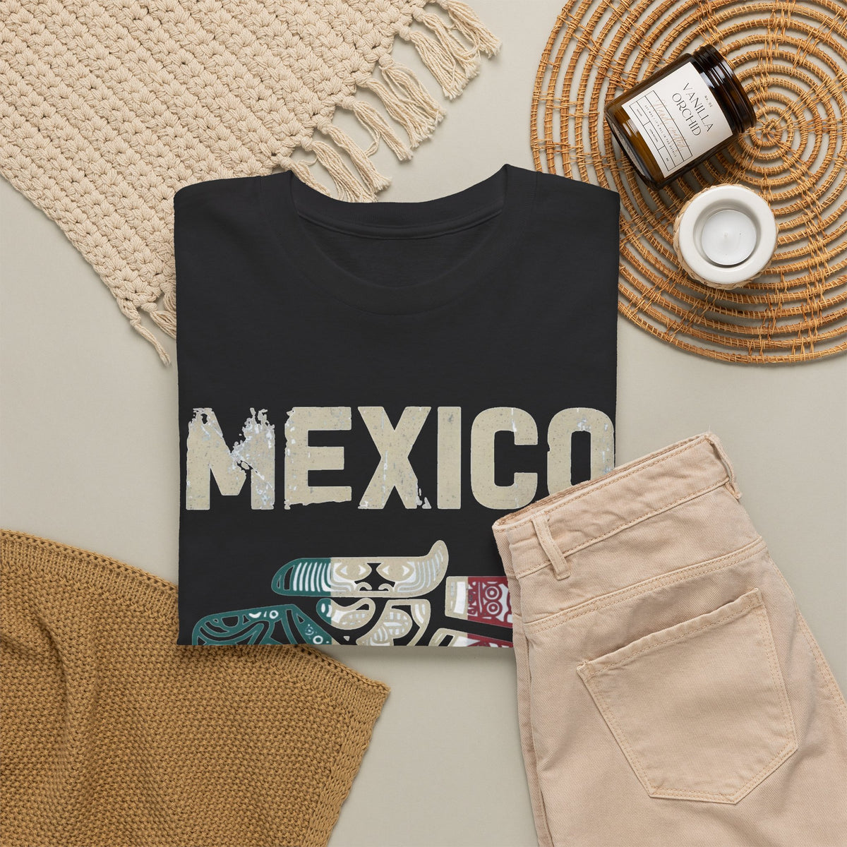 Mexico Flag Graphic T-Shirt Men's Graphic Tee retro