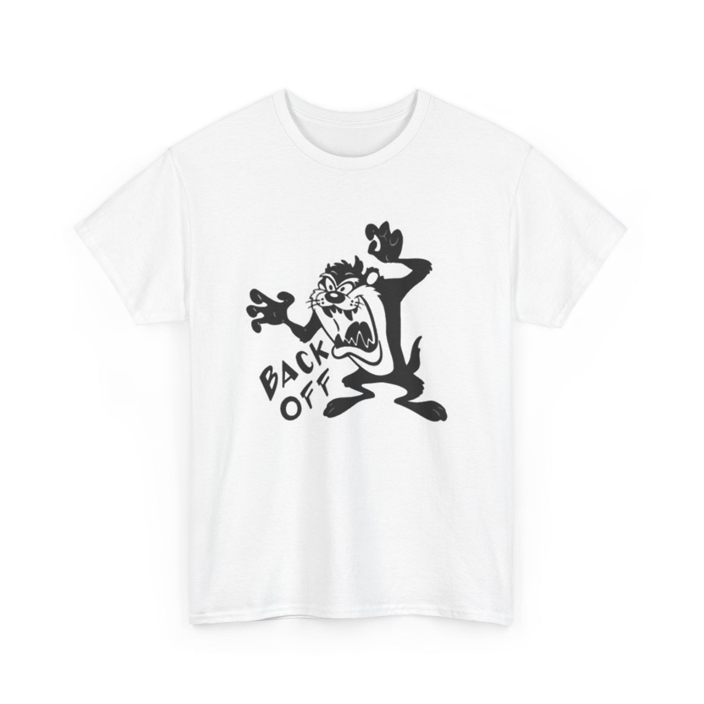Back Off Shirt Tazmanian Devil Retro Cartoon graphic Unisex Heavy Cotton Tee