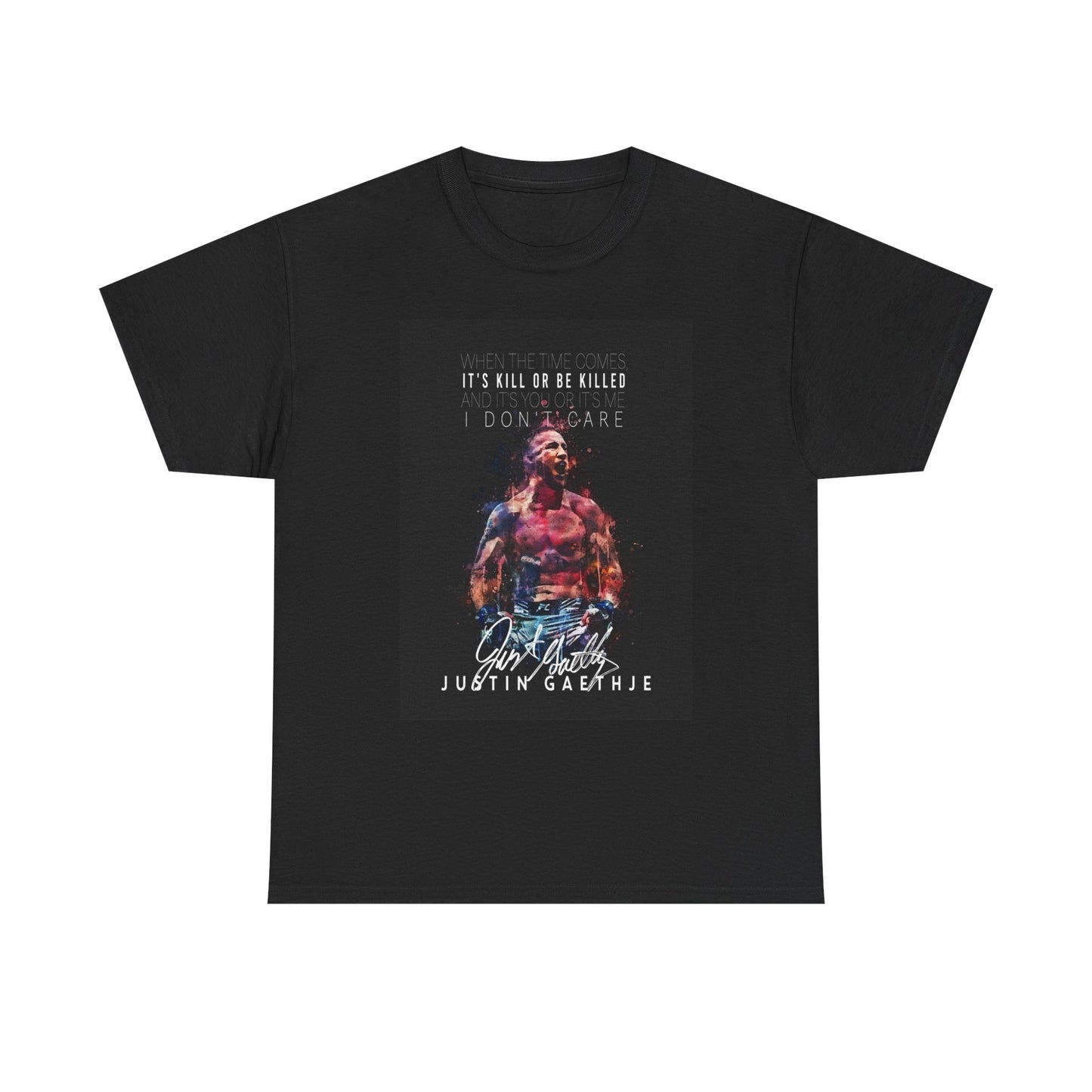 Justin Gaethje Tshirt UFC Merch MMA Fighter Graphic Unisex Heavy Cotton Tee