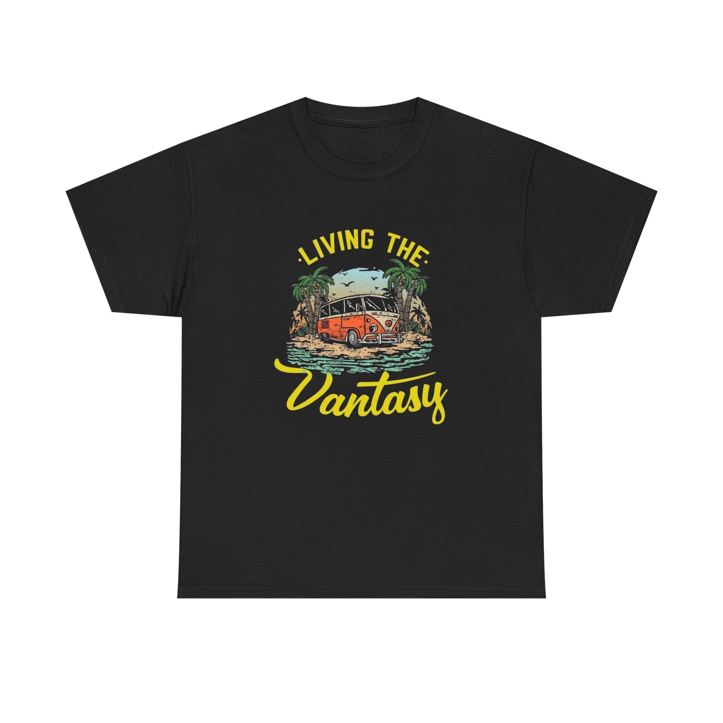 Living The Vantasy Van Life T Shirt Graphic Unisex Heavy Cotton Tee NEW GIFT