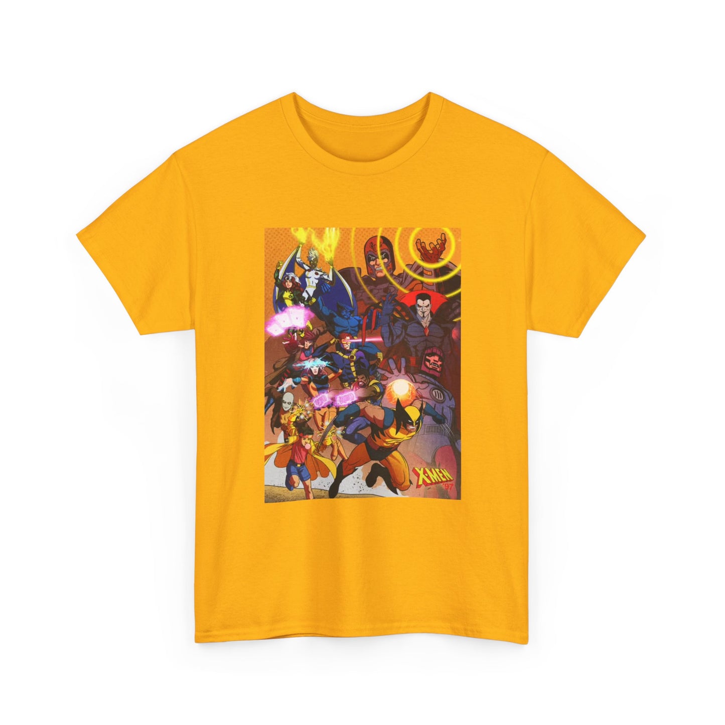 Cartoon Graphic Tee Xmen Comic Book Retro Vintage Tee Unisex Heavy Cotton Tee