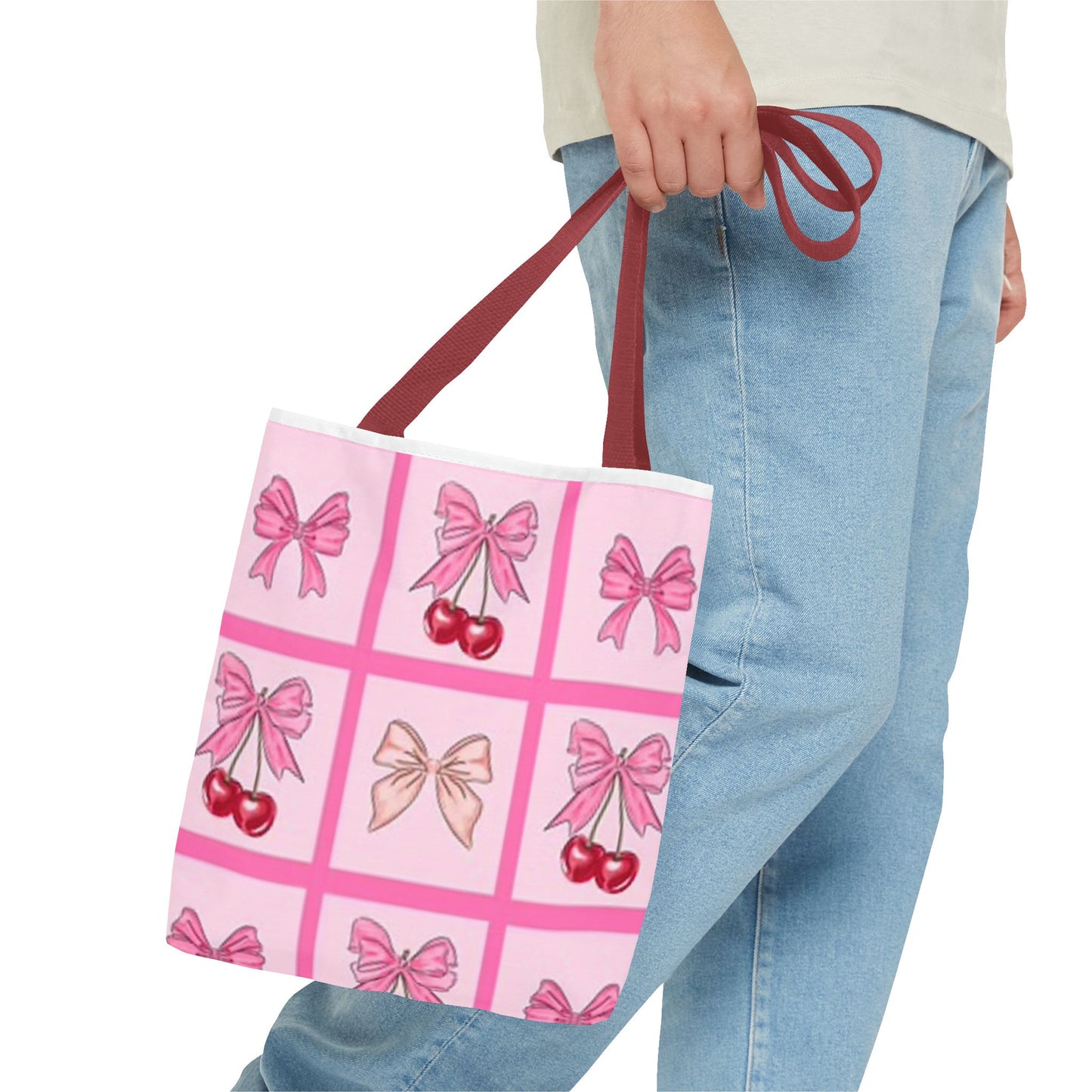 Pink Bows Upside Down Graphic BRAND NEW Tote Bag (AOP)