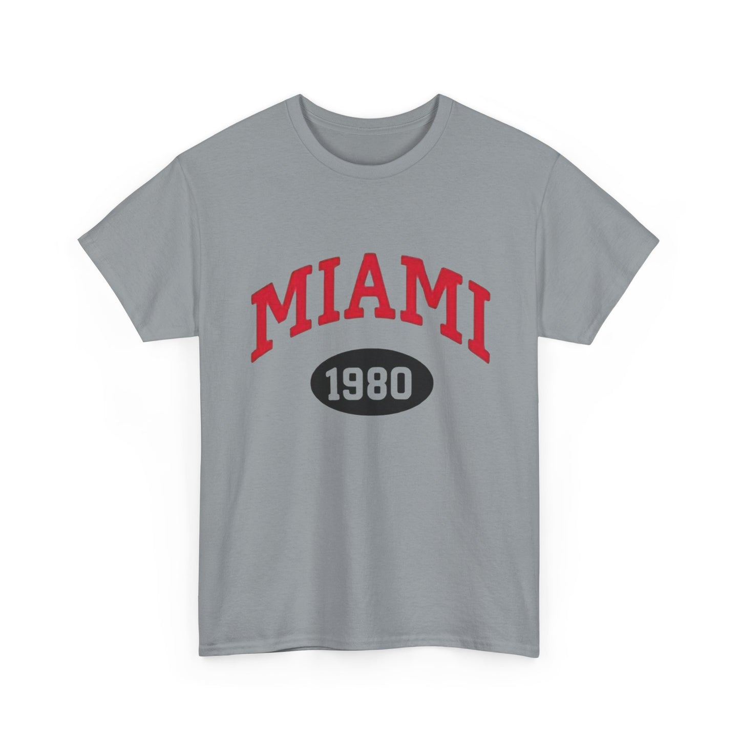 Miami 1980's Graphic T Shirt NEW Unisex Heavy Cotton Tee