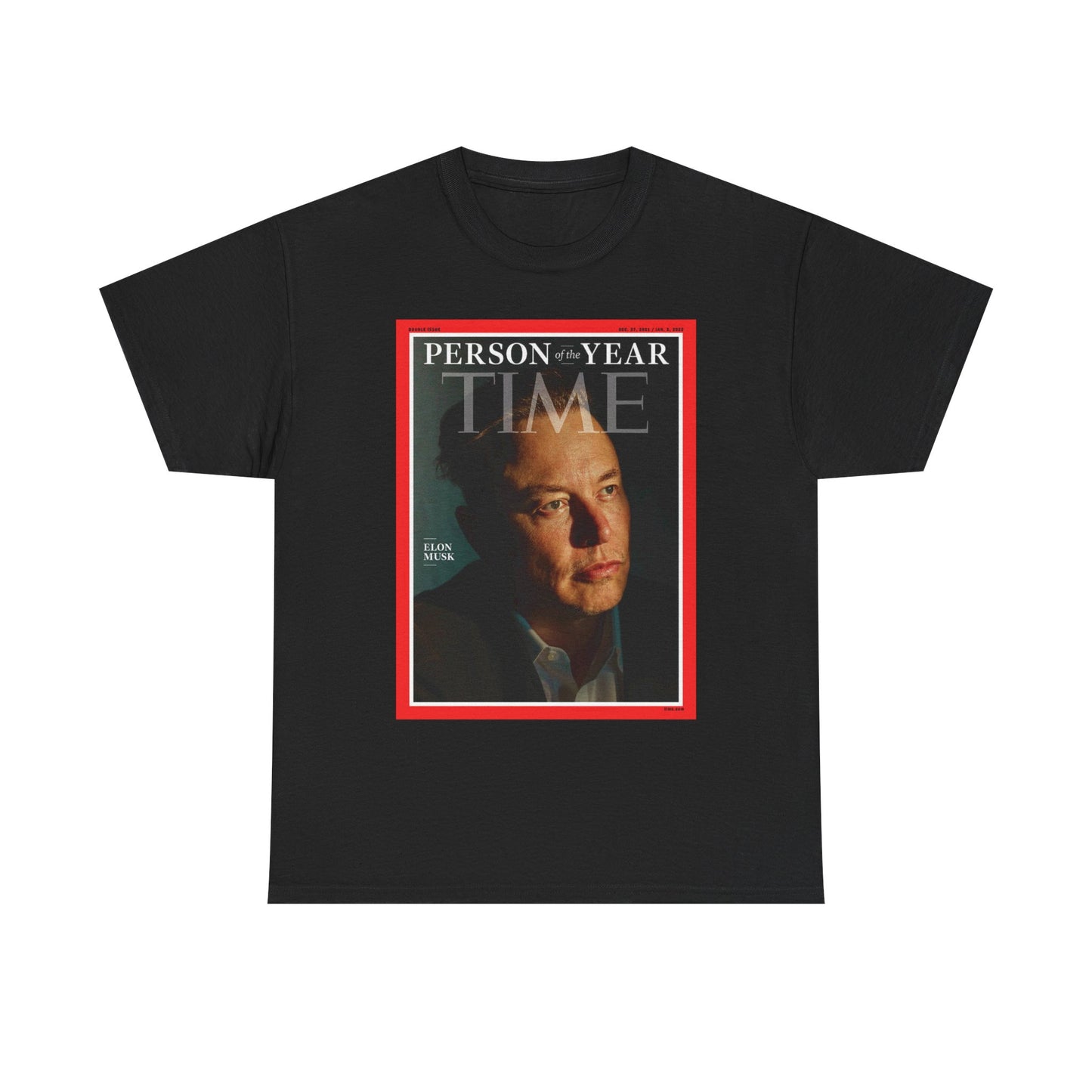 Elon Musk Graphic T Shirt Vintage Time Magazine Unisex Heavy Cotton Tee
