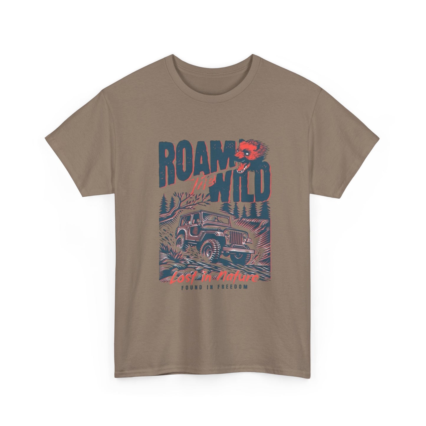 Roam The Wild Adventure Graphic T Shirt Unisex Heavy Cotton Tee