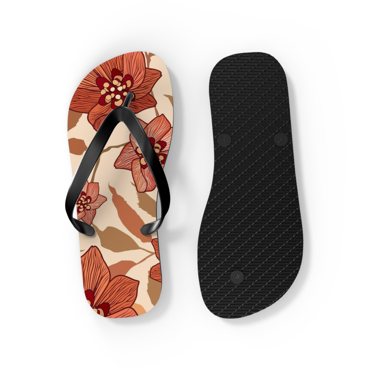 Tropical Flowers Beach Vibes Sandals Summer Flip Flops Slides BRAND NEW