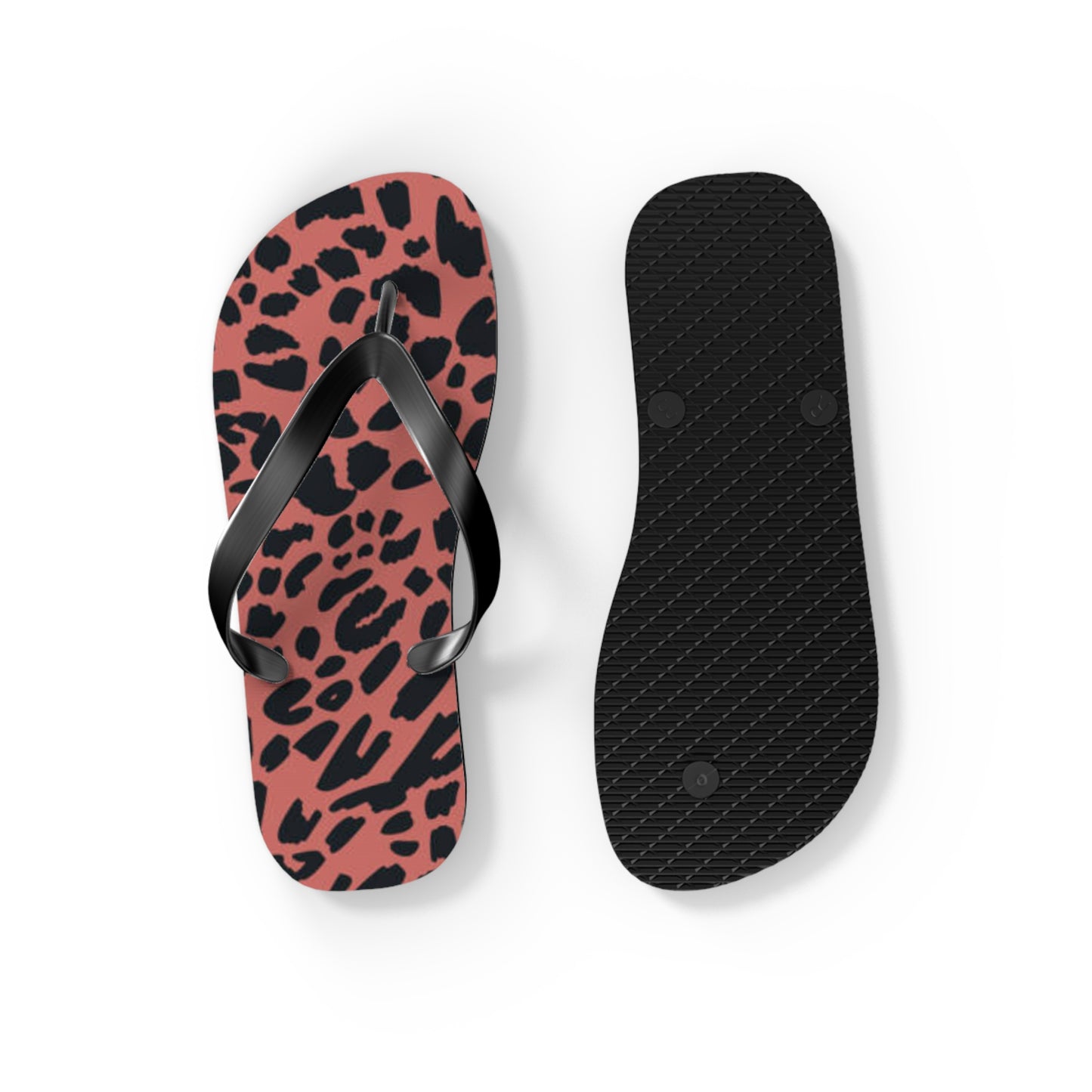 Pink Animal Beach Sandals, Slides for Summer, Flip Flops, Water Resistant