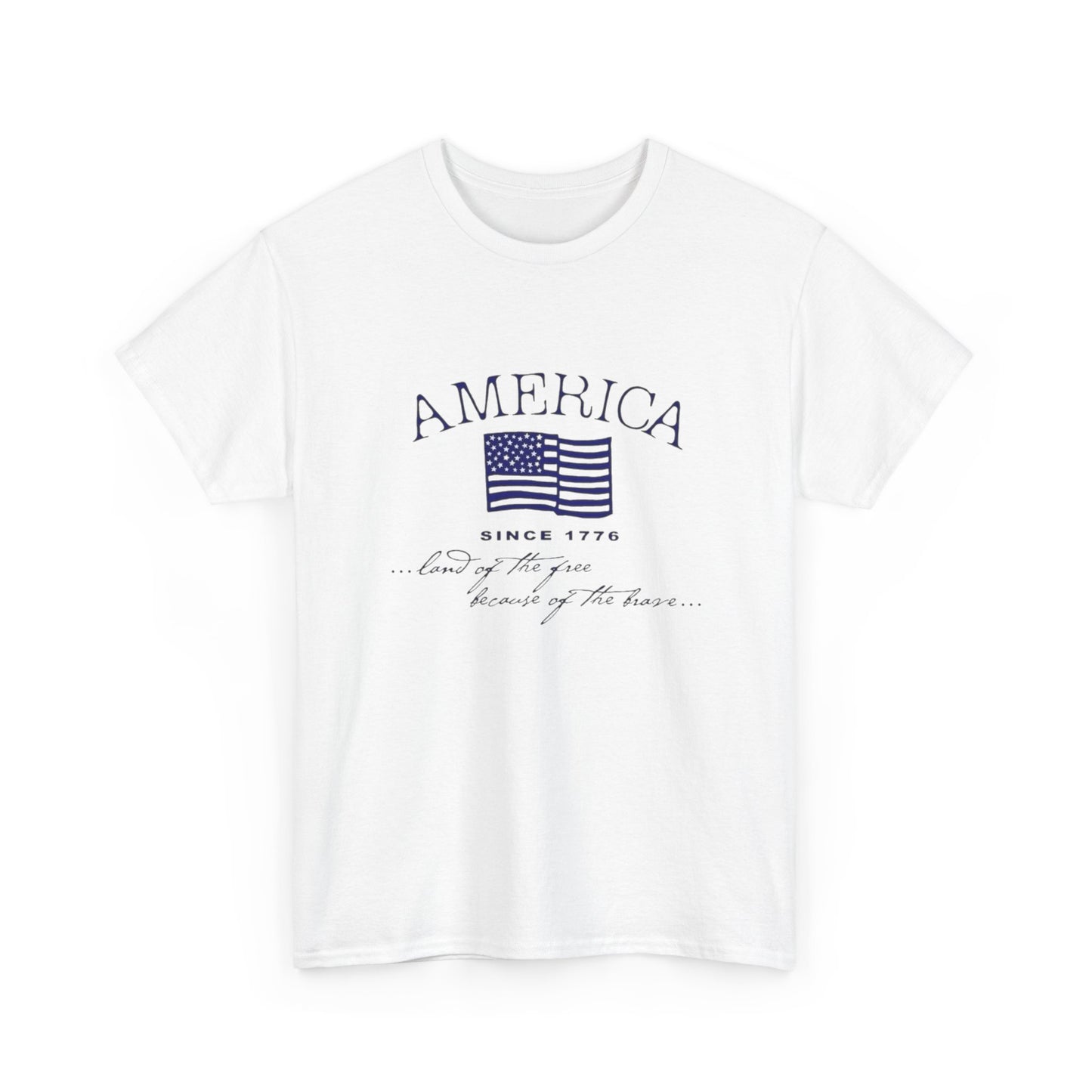 America Land Of The Free Graphic T Shirt ADULT NEW