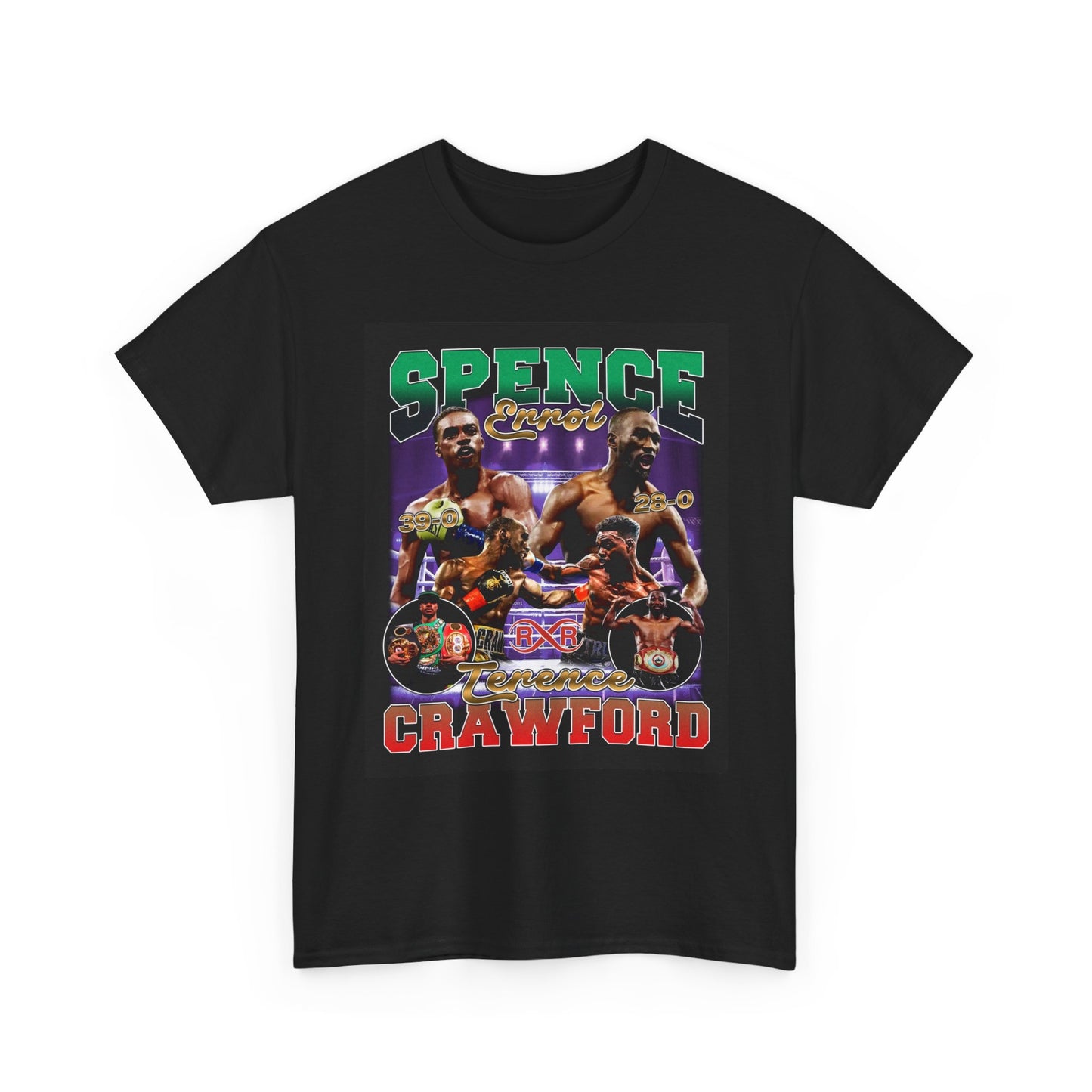 Terence Crawford Boxing Spence Errol Graphic T Shirt Vintage Unisex Heavy Cotton