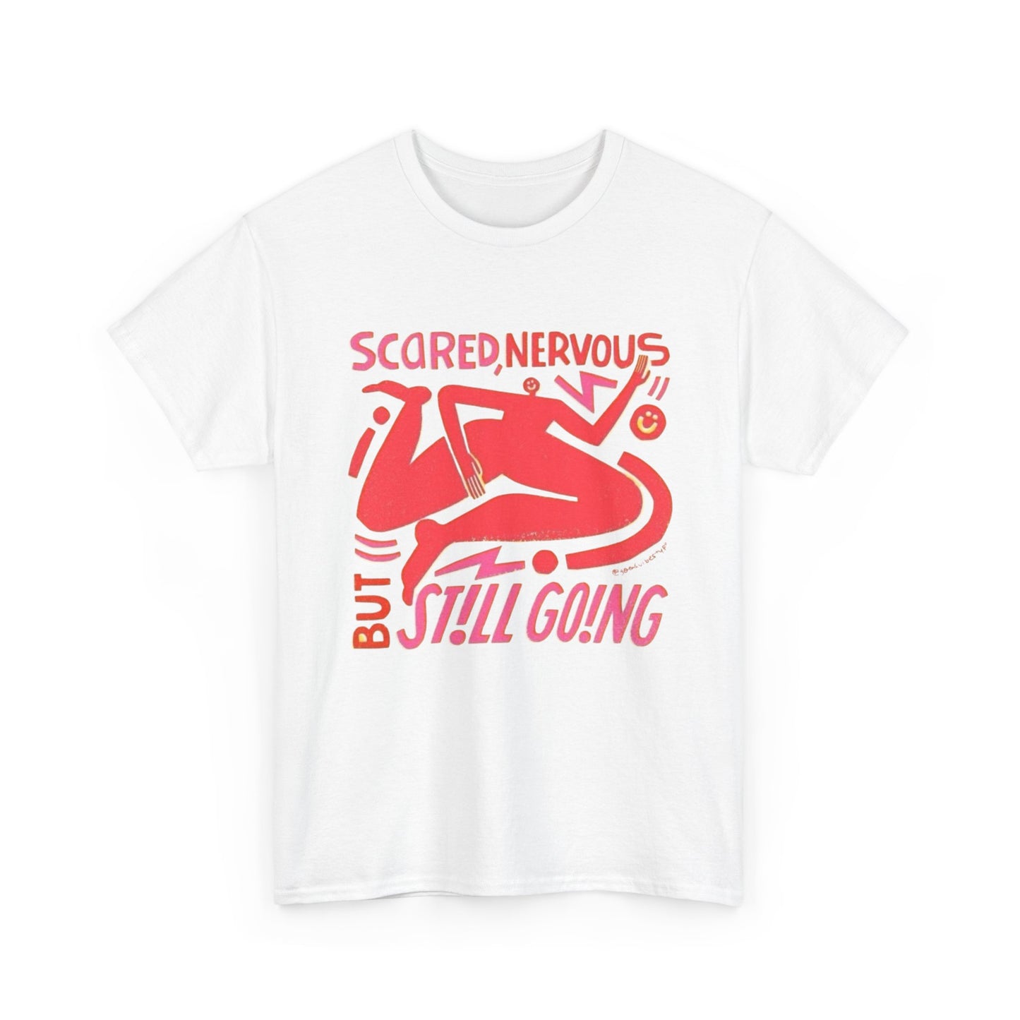 Scared And Nervous Graphic T-Shirt Unisex Heavy Cotton Tee Gift